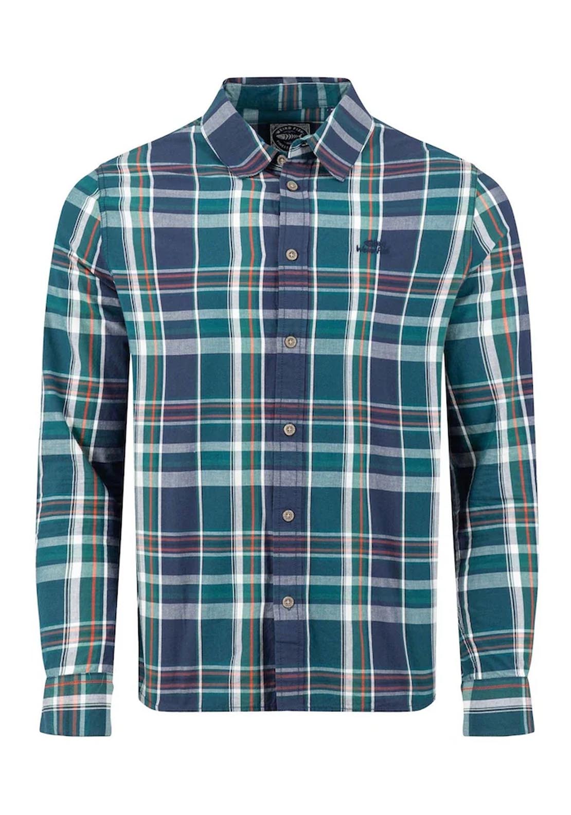 Weird Fish Lando Check Shirt - Blue 6 Shaws Department Stores