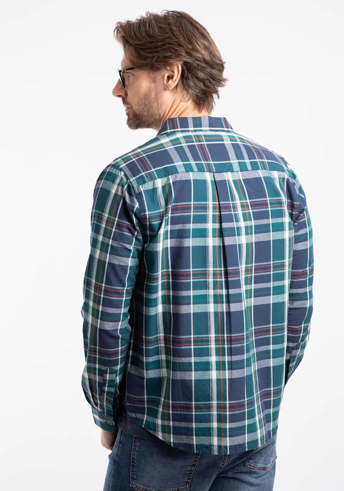 Weird Fish Lando Check Shirt - Blue 2 Shaws Department Stores