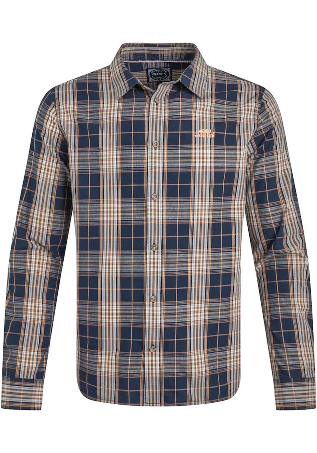 Weird Fish Lando Check Shirt - Blue 6 Shaws Department Stores