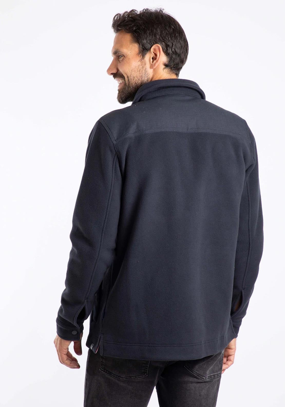 Weird Fish Boyd Polar Fleece Shirt - Blue 2 Shaws Department Stores