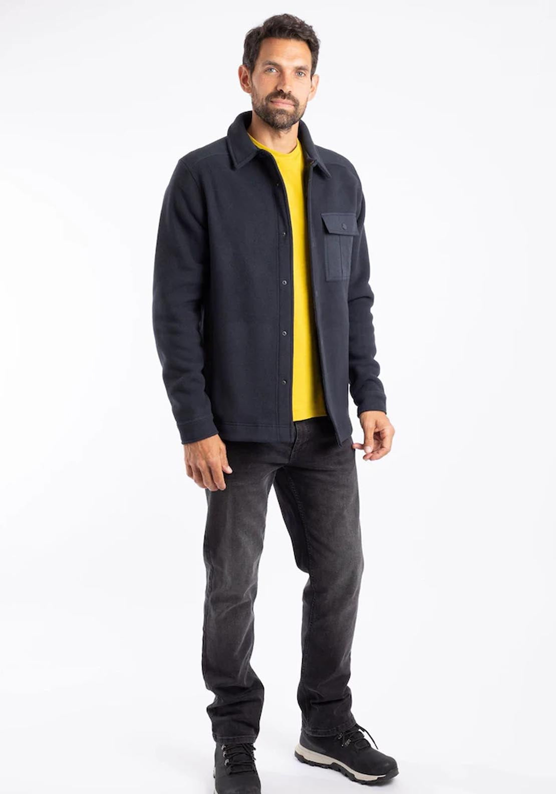 Weird Fish Boyd Polar Fleece Shirt - Blue 4 Shaws Department Stores