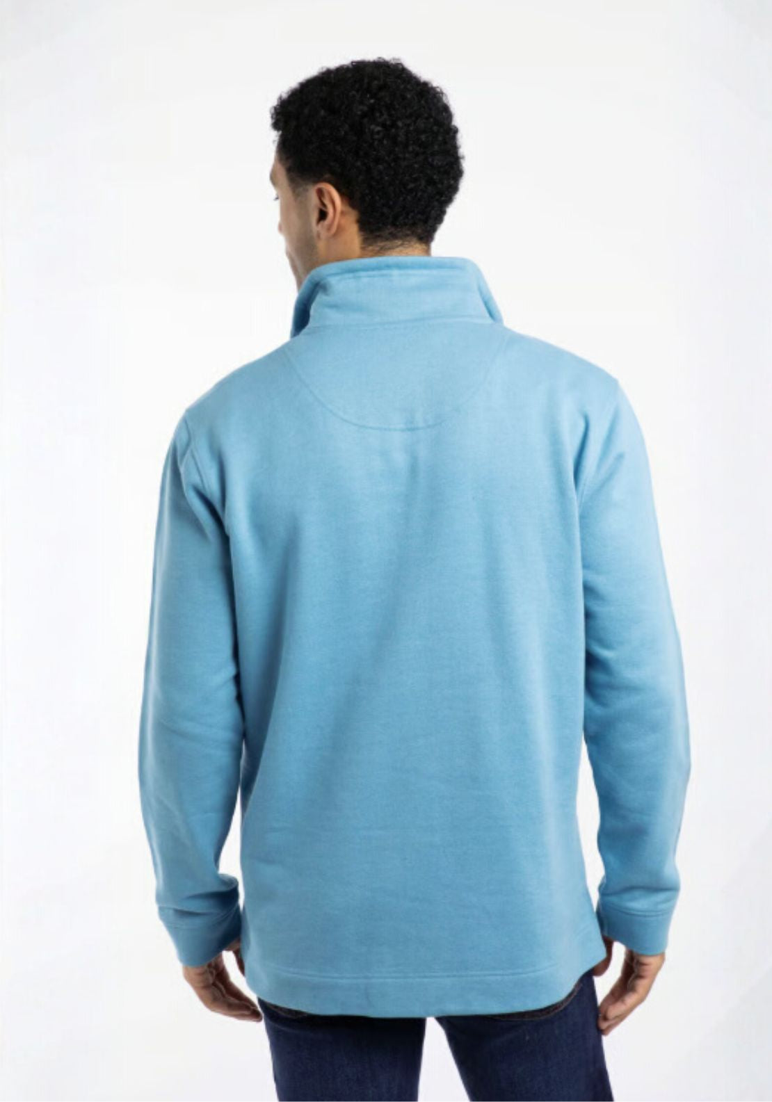Weird Fish Brampton 1/4 Zip Sweatshirt - Smoke Blue 2 Shaws Department Stores