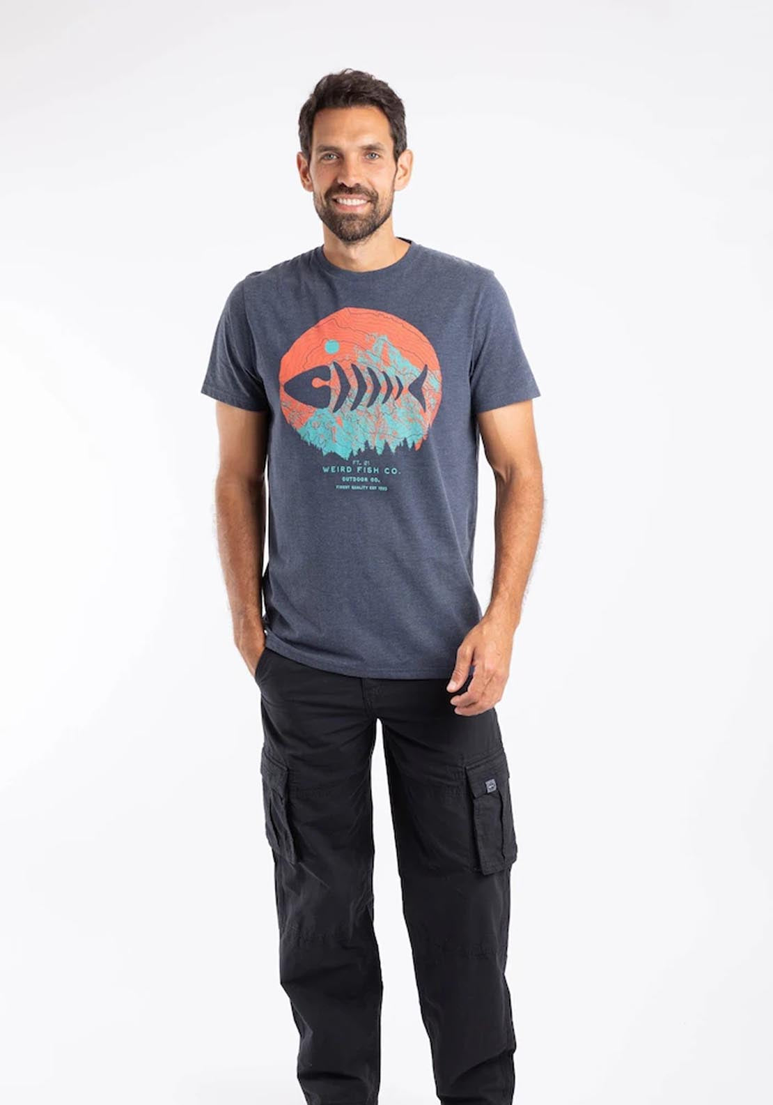 Weird Fish Explorer Eco Graphic T-Shirt - Blue 4 Shaws Department Stores