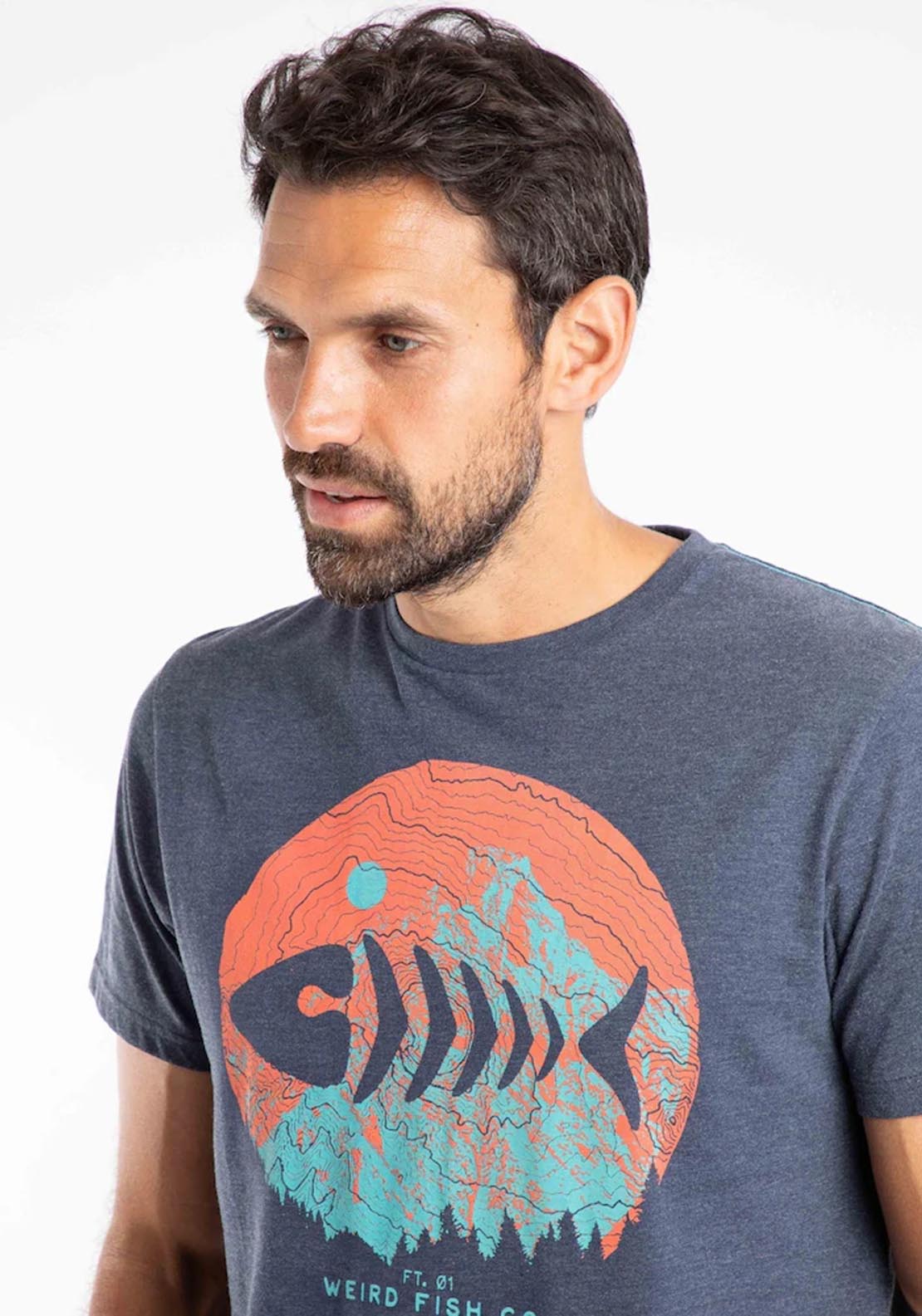 Weird Fish Explorer Eco Graphic T-Shirt - Blue 3 Shaws Department Stores