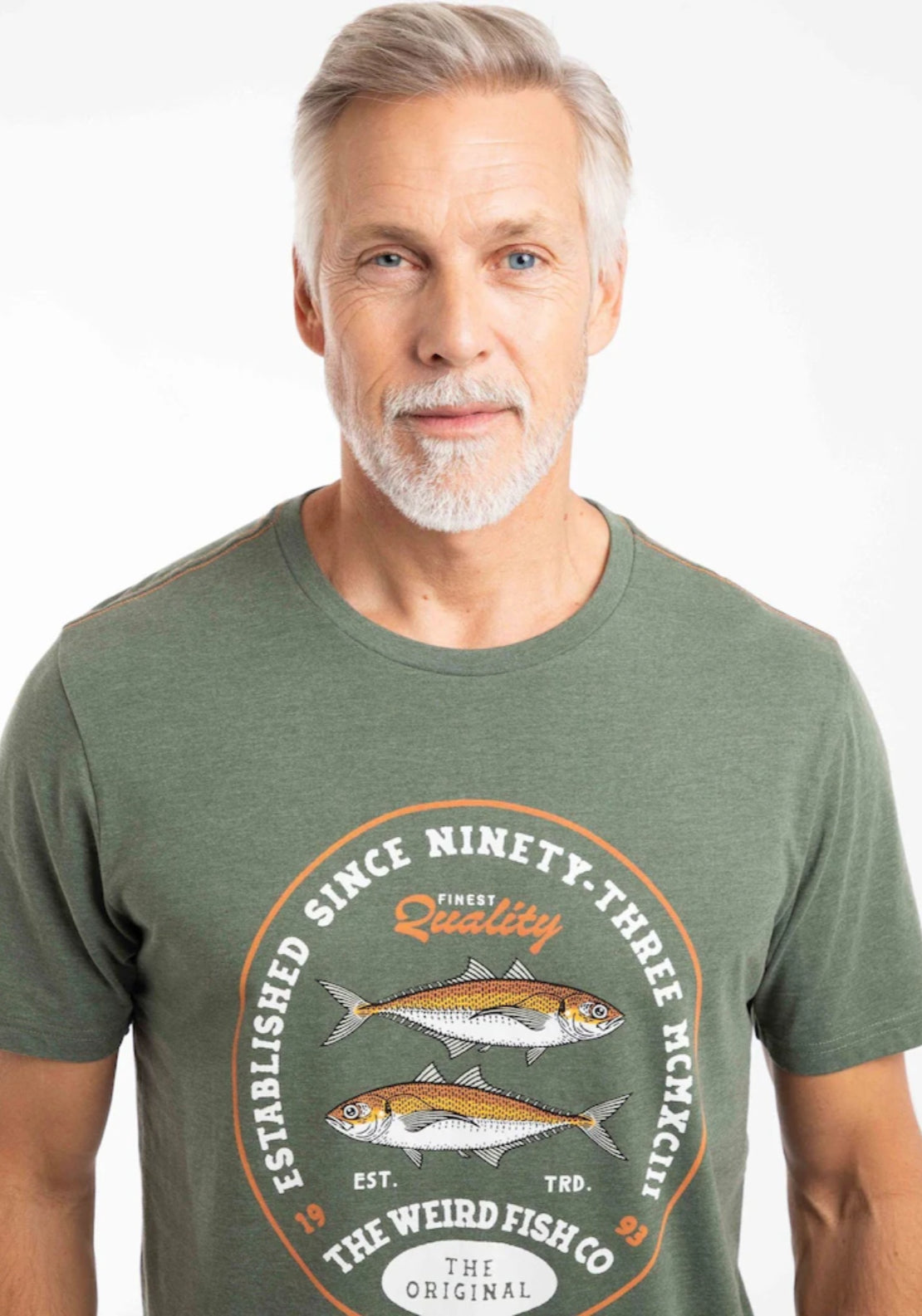 Weird Fish Fish Stamp Front Print Graphic T-Shirt - Basil 3 Shaws Department Stores