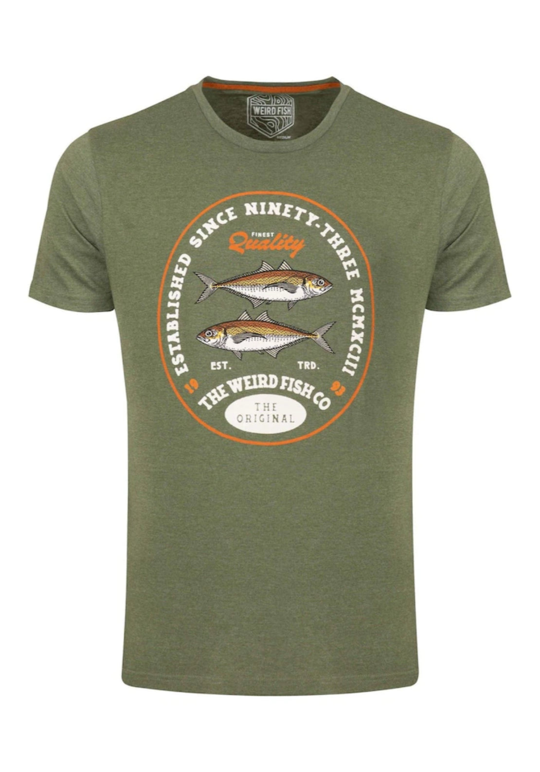 Weird Fish Fish Stamp Front Print Graphic T-Shirt - Basil 5 Shaws Department Stores