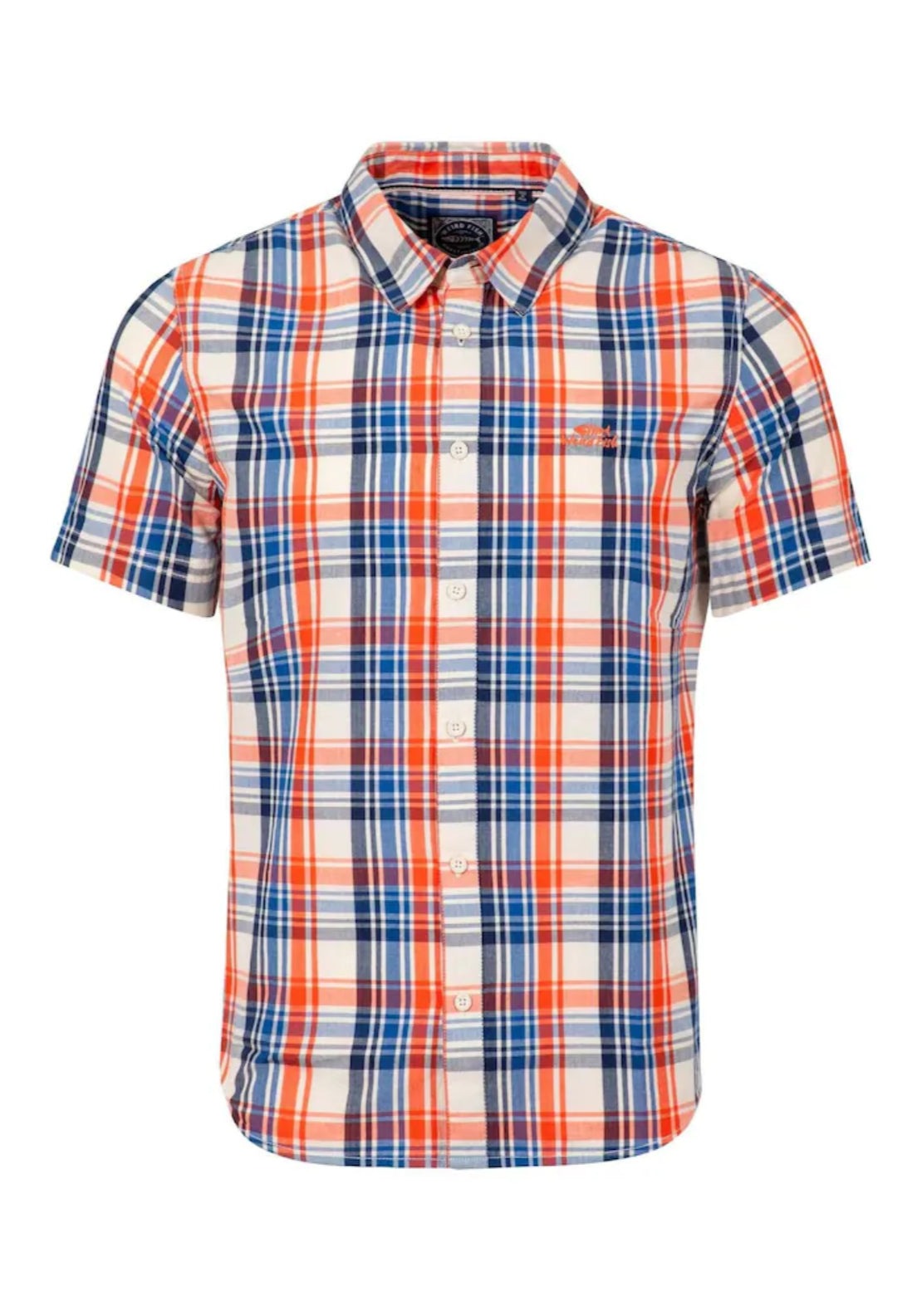 Weird Fish 100% Cotton Judd Short Sleeve Check Shirt - Lt Cream 5 Shaws Department Stores