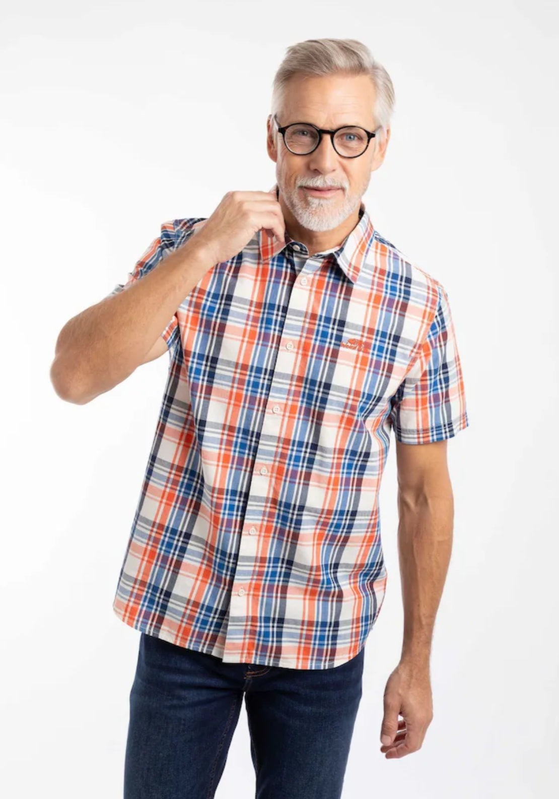 Weird Fish 100% Cotton Judd Short Sleeve Check Shirt - Lt Cream 1 Shaws Department Stores