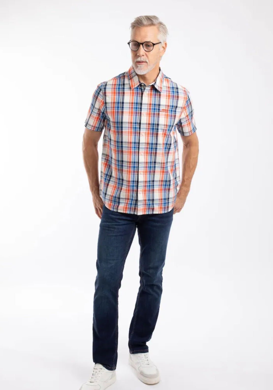 Weird Fish 100% Cotton Judd Short Sleeve Check Shirt - Lt Cream 4 Shaws Department Stores