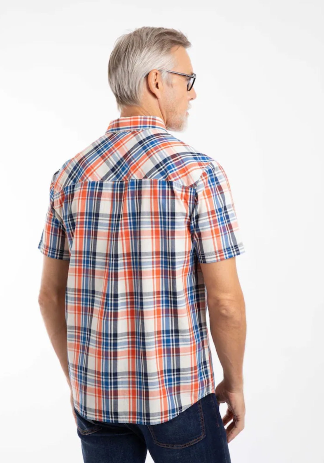 Weird Fish 100% Cotton Judd Short Sleeve Check Shirt - Lt Cream 2 Shaws Department Stores