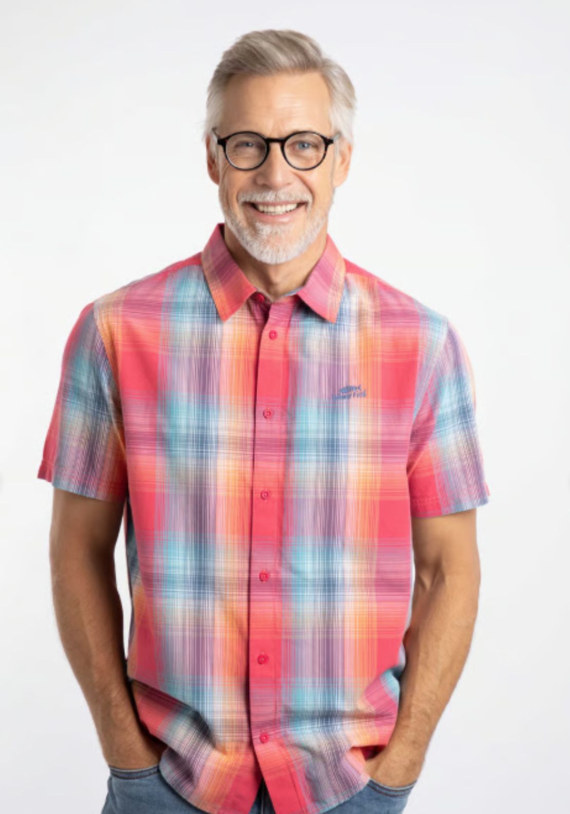 Weird Fish 100% Cotton Judd Short Sleeve Check Shirt - Pink 1 Shaws Department Stores