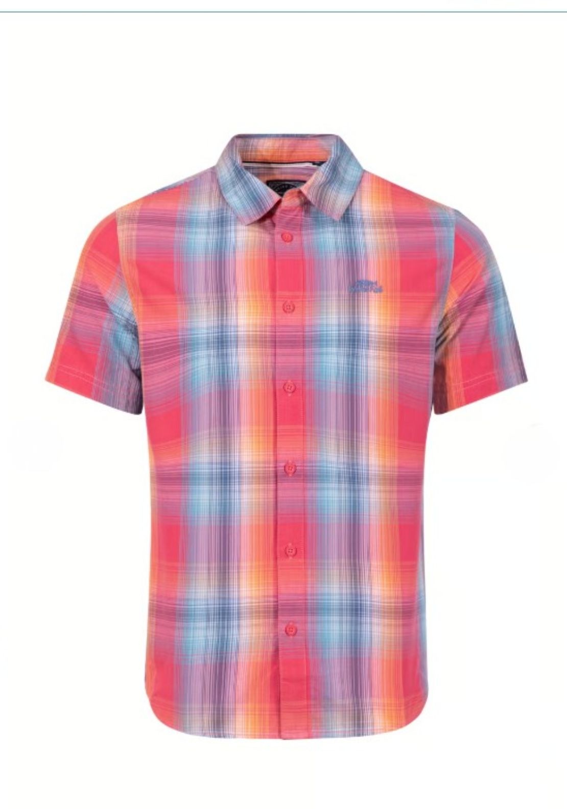 Weird Fish 100% Cotton Judd Short Sleeve Check Shirt - Pink 5 Shaws Department Stores