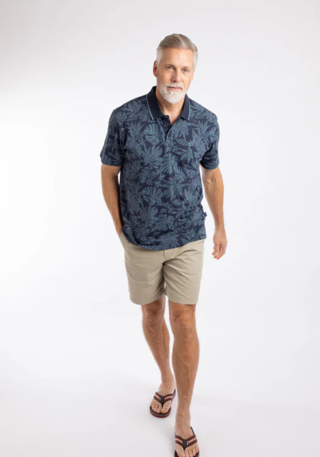 Weird Fish Sarat Polo Shirt - Blue 4 Shaws Department Stores
