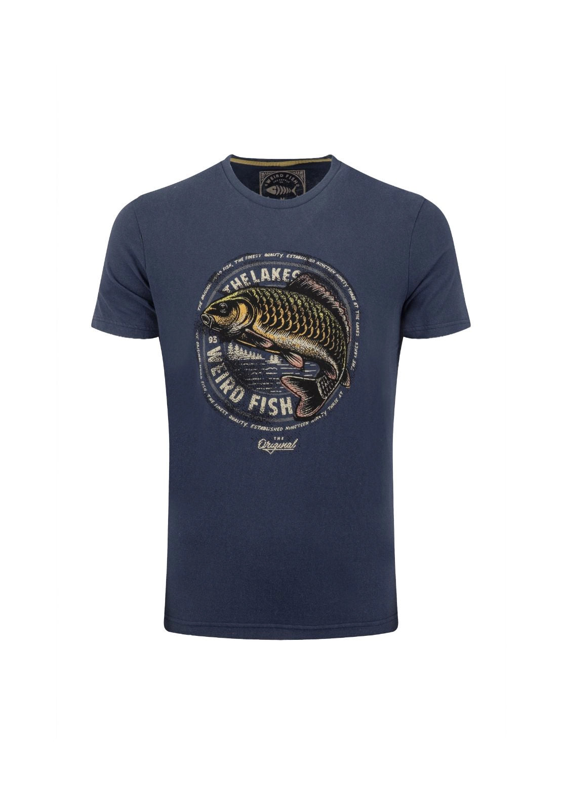 Weird Fish Carpe Front Print Graphic T-Shirt - Navy 3 Shaws Department Stores