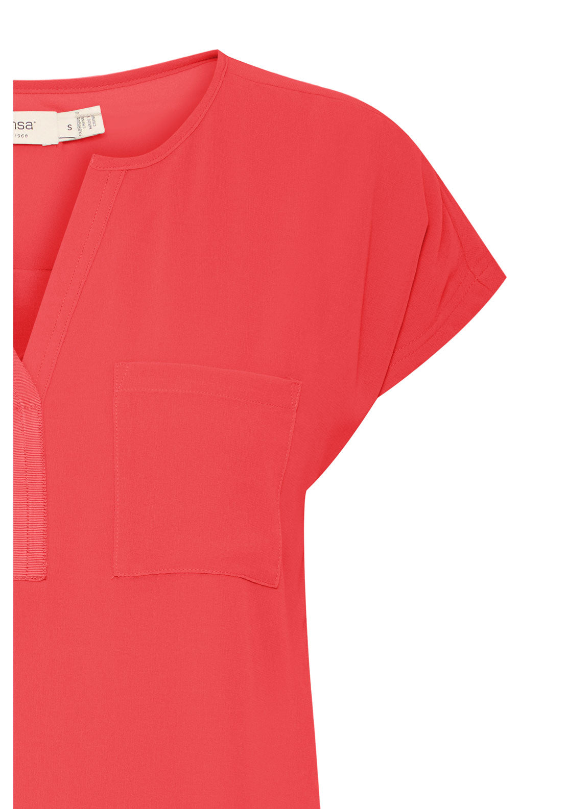 Fransa Pos Short Sleeve Blouse - Pink 3 Shaws Department Stores