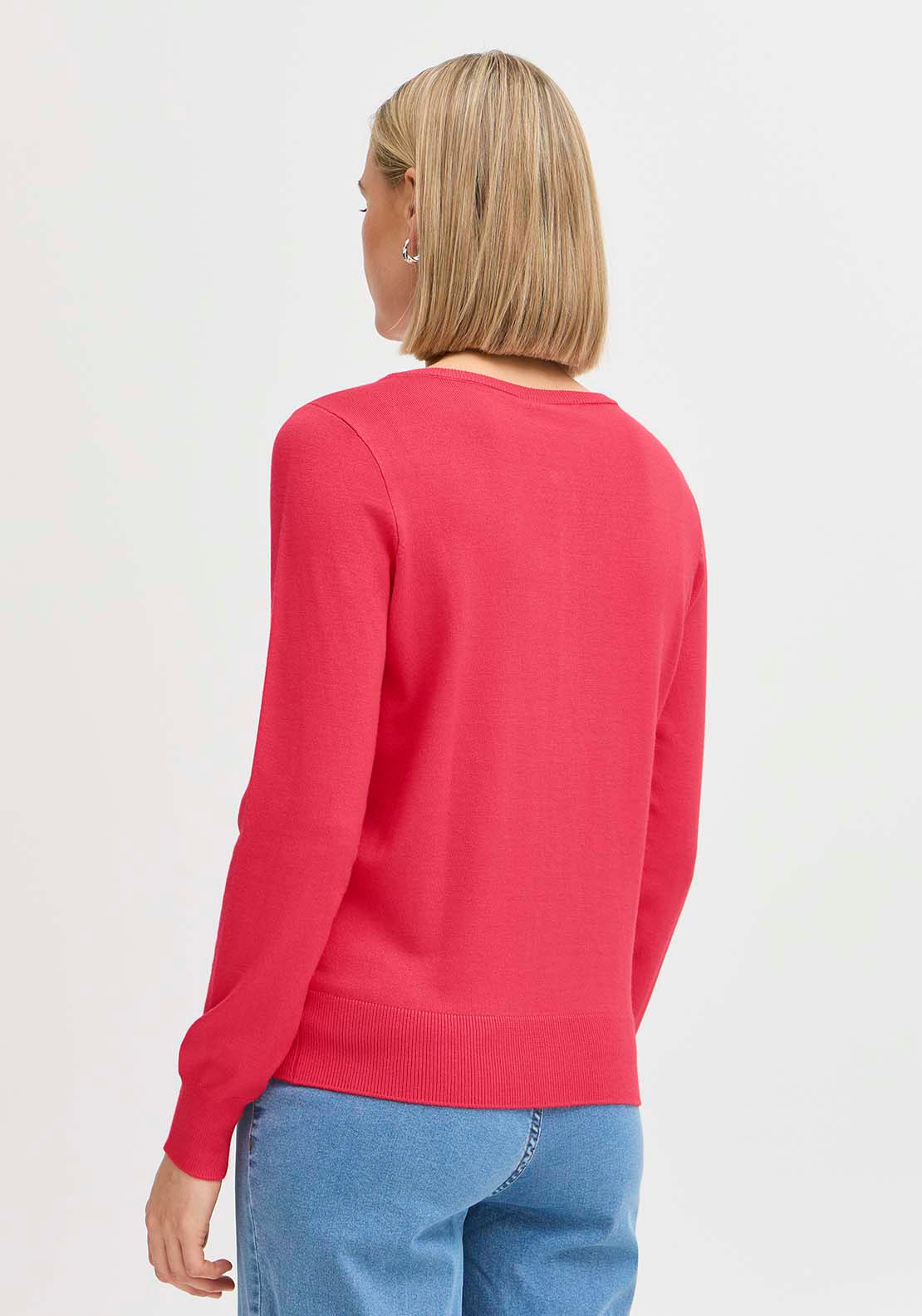 Fransa Long Sleeve Cardigan - Red 2 Shaws Department Stores
