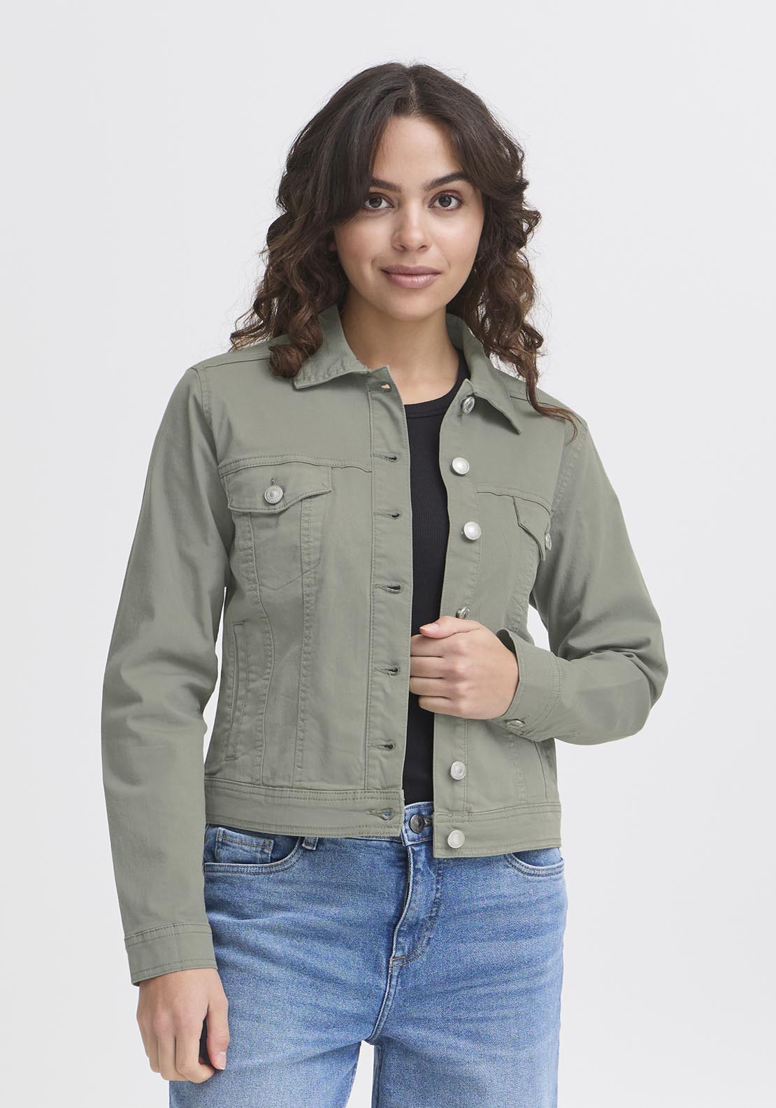 Fransa Votwill jacket - Green 1 Shaws Department Stores