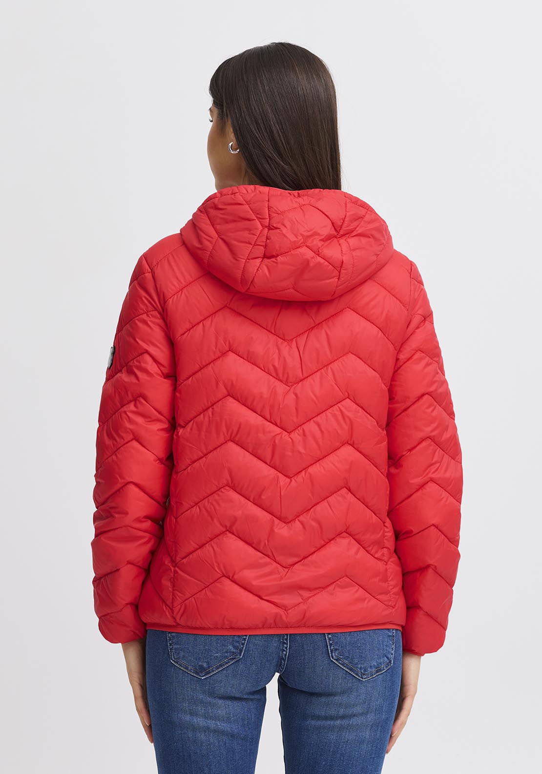 Fransa Casual Padded Jacket - Poinsettia 4 Shaws Department Stores