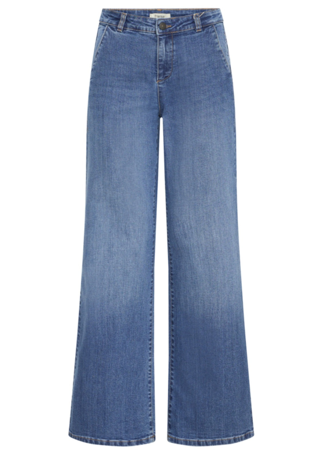 Fransa Wide Leg Denim Jeans - Denim 6 Shaws Department Stores