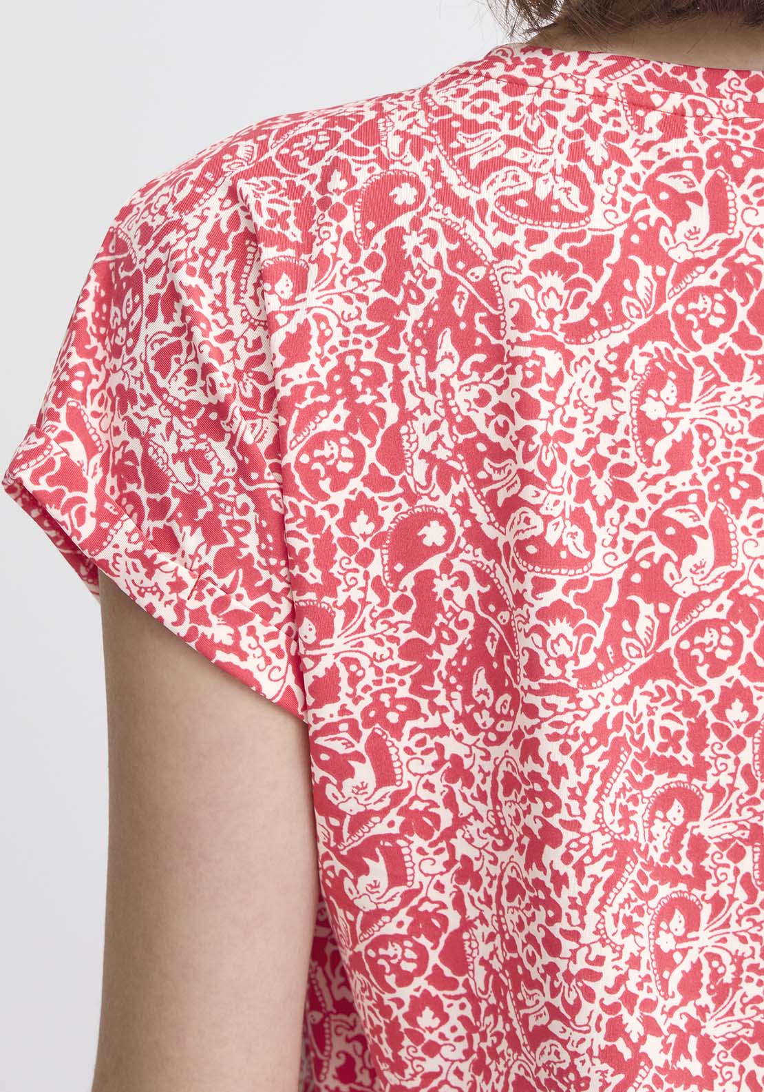 Fransa Short Sleeve T-Shirt - Pink 4 Shaws Department Stores