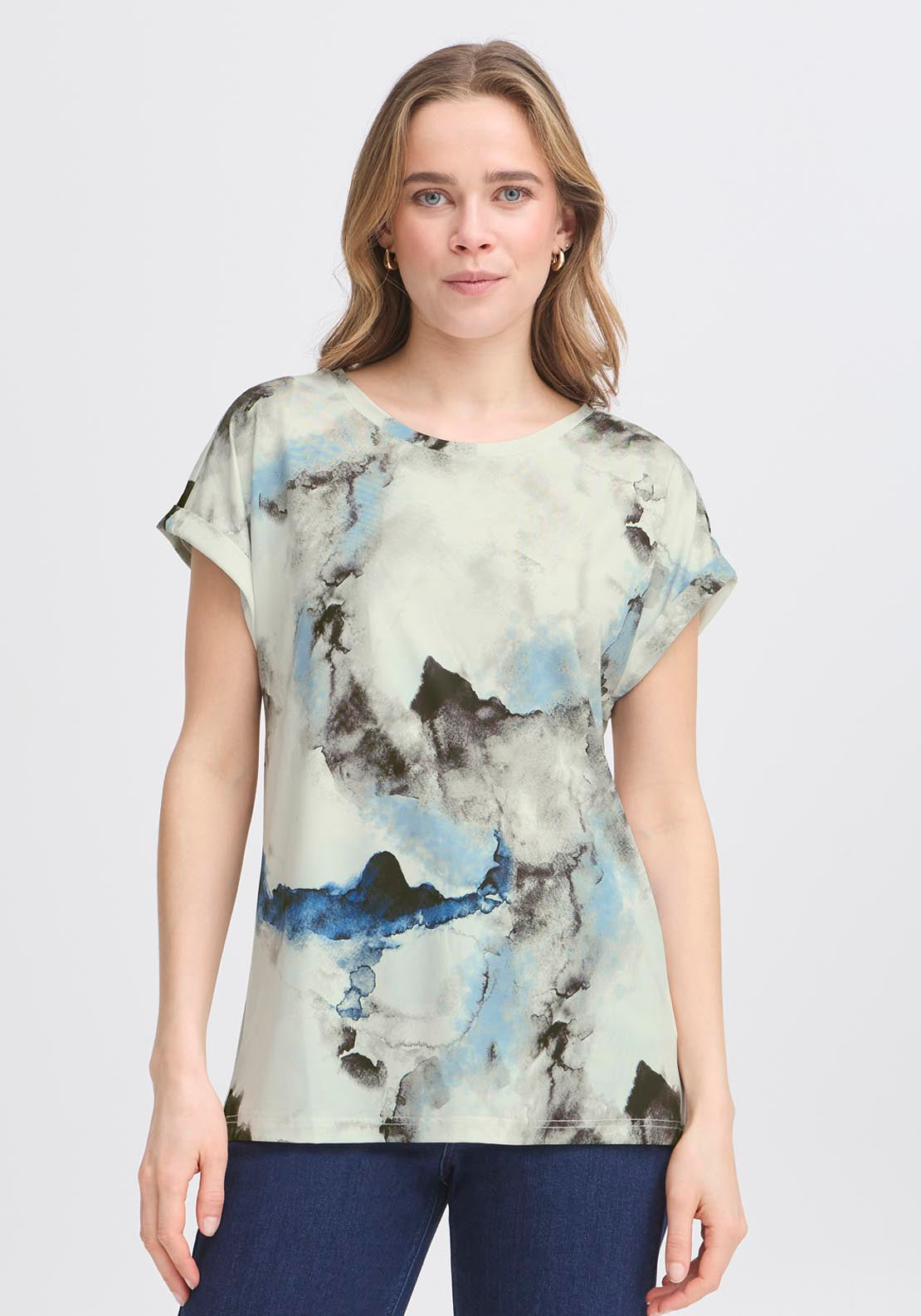 Short Sleeve T-Shirt - Dusty Olive Watercolor Art