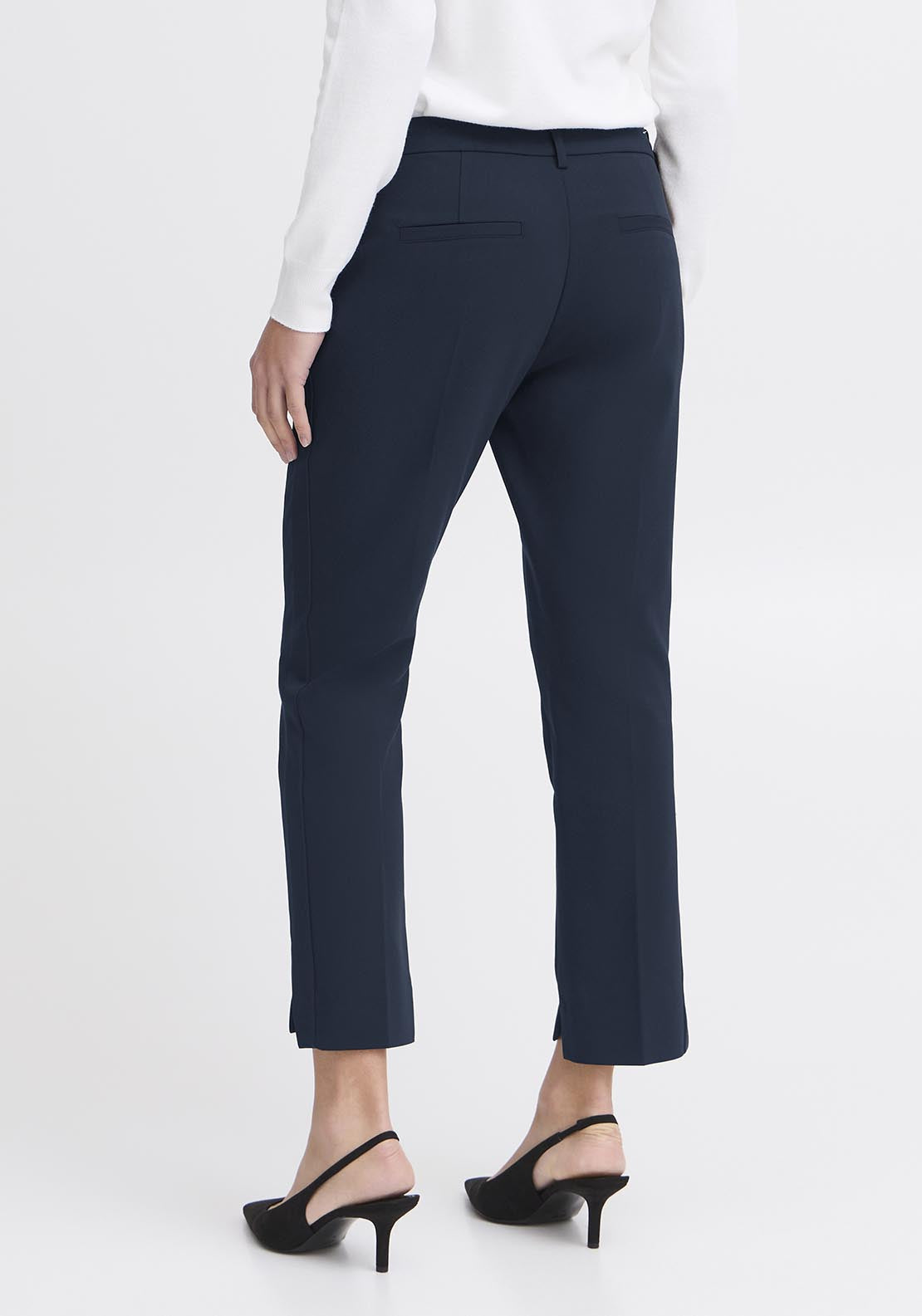 Fransa Casual Trousers - Dark Peacoat 2 Shaws Department Stores