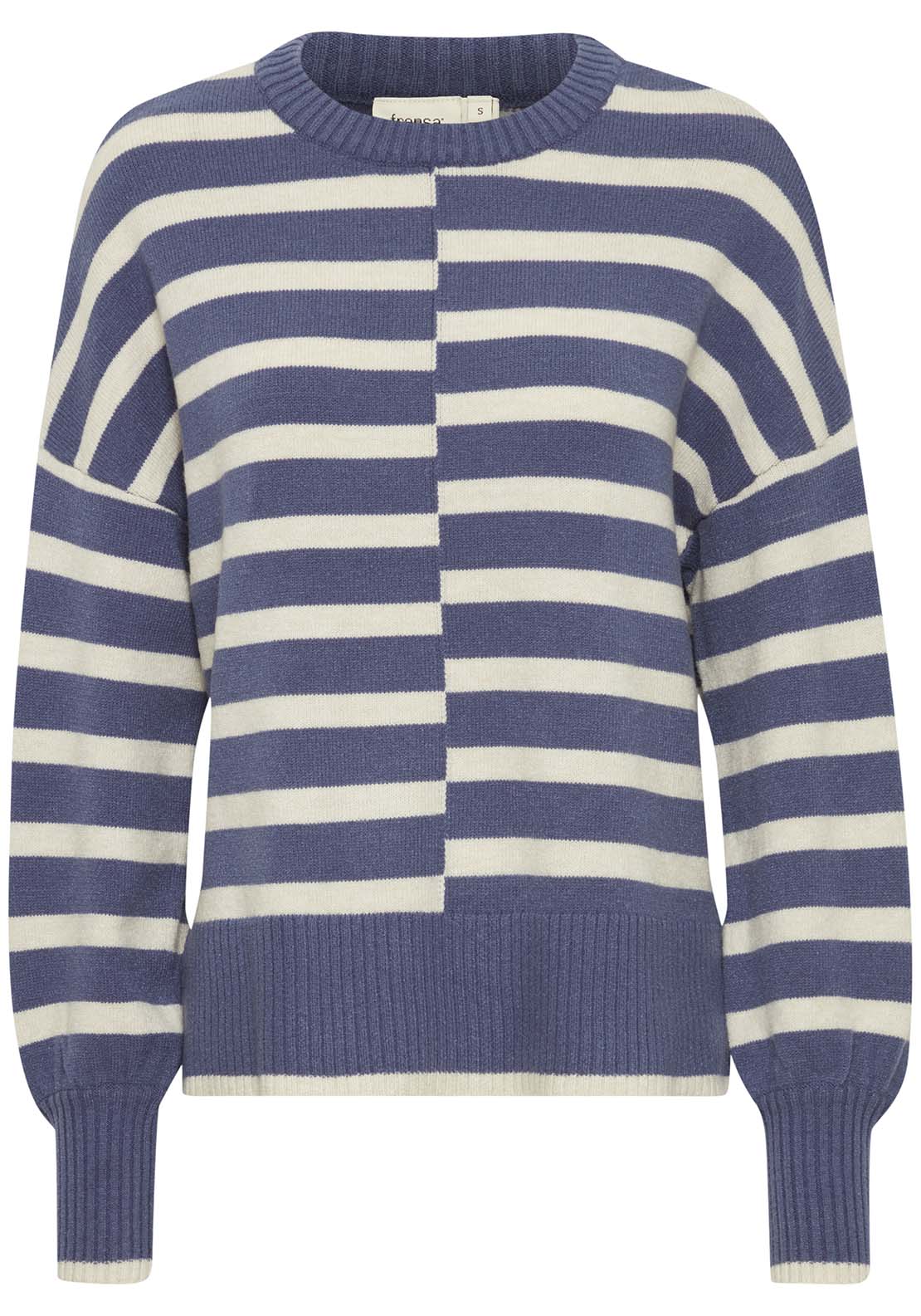 Fransa Knit Loose Fit Pullover - Vintage Indigo Mix 1 Shaws Department Stores