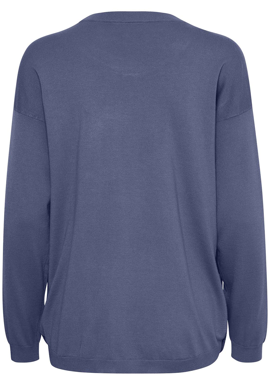 Fransa Long Sleeve Knit Pullover - Vintage Indigo 3 Shaws Department Stores