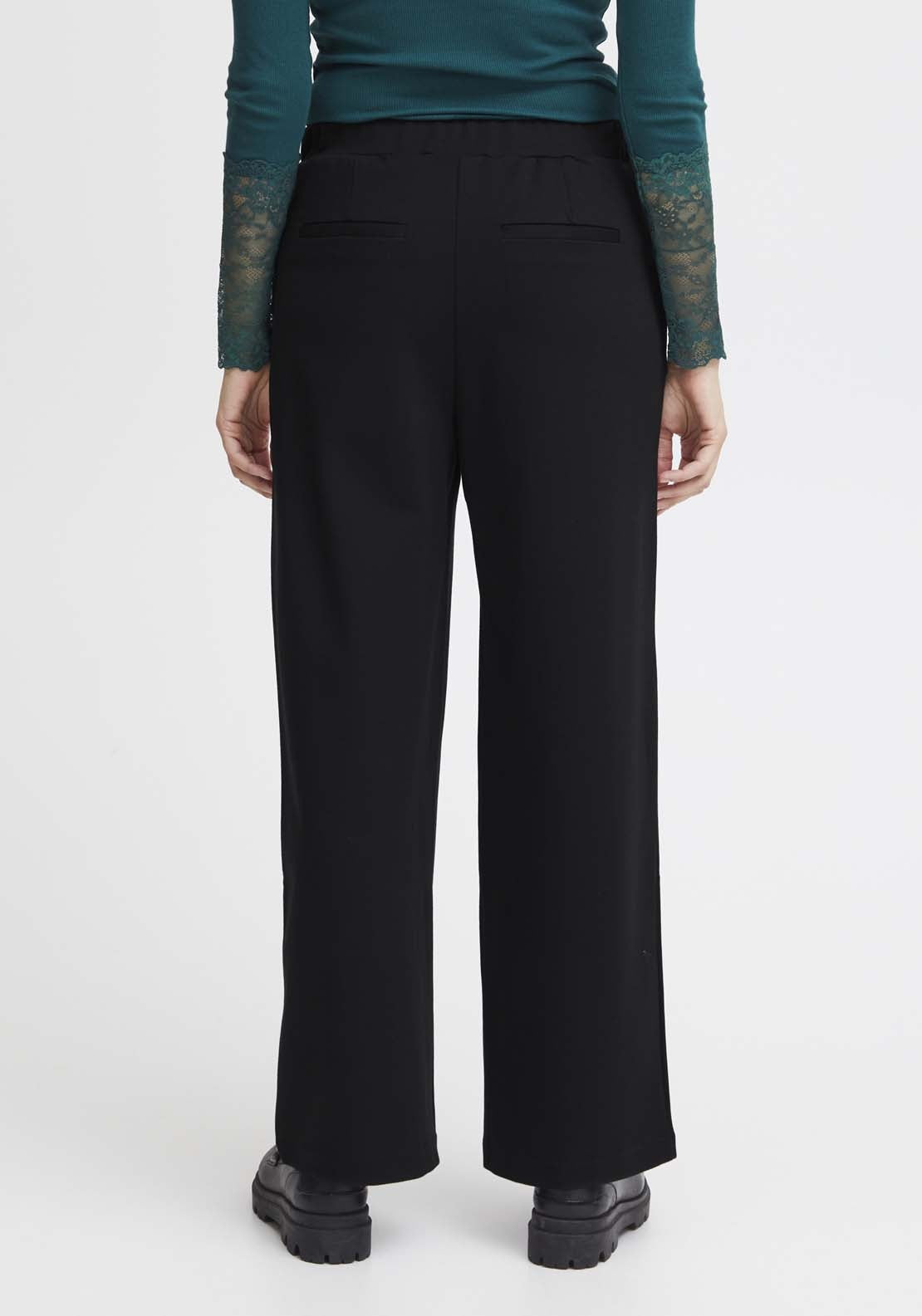 Fransa Casual Trousers - Black 2 Shaws Department Stores