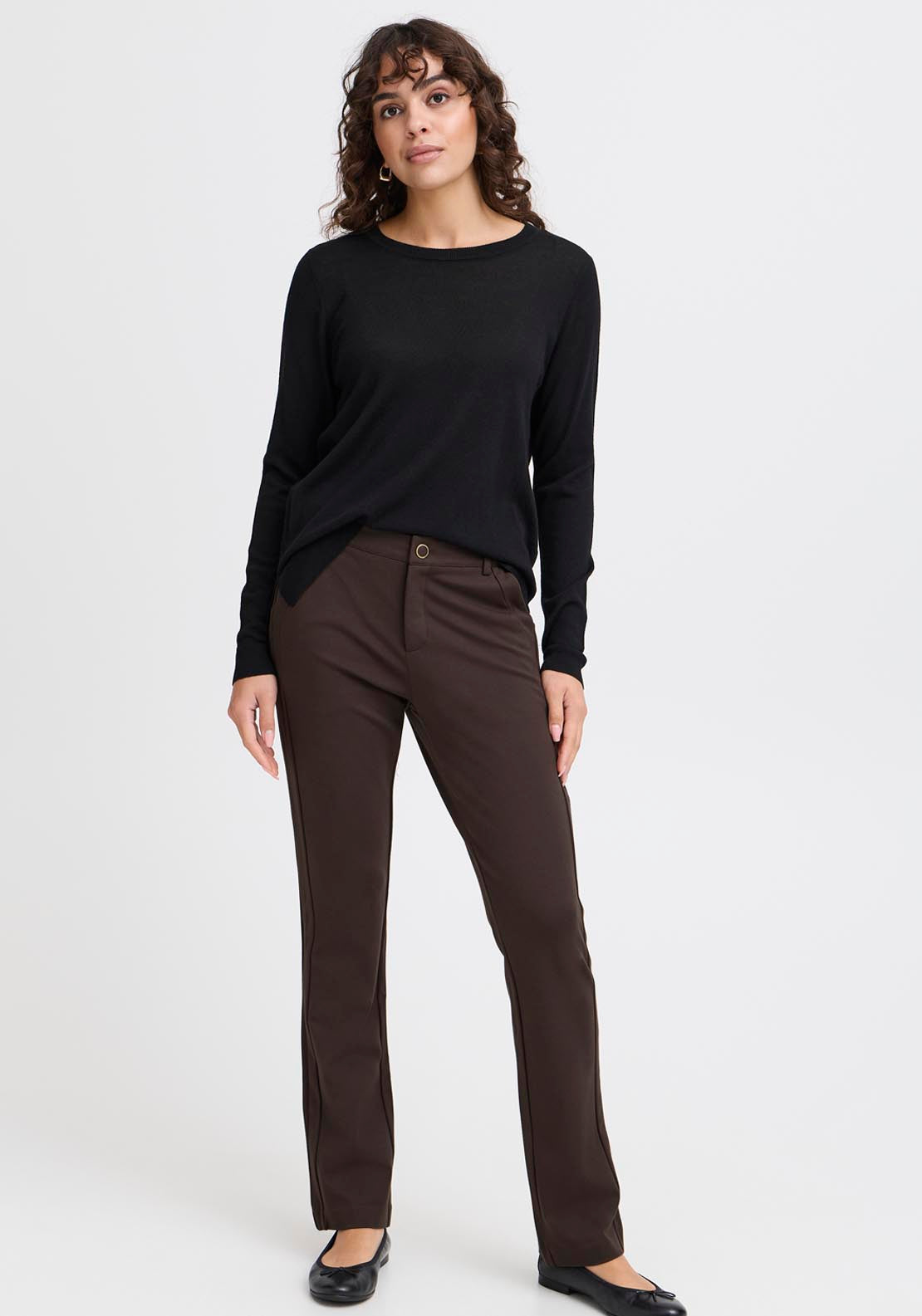 Fransa Lano Trousers - Grey 3 Shaws Department Stores