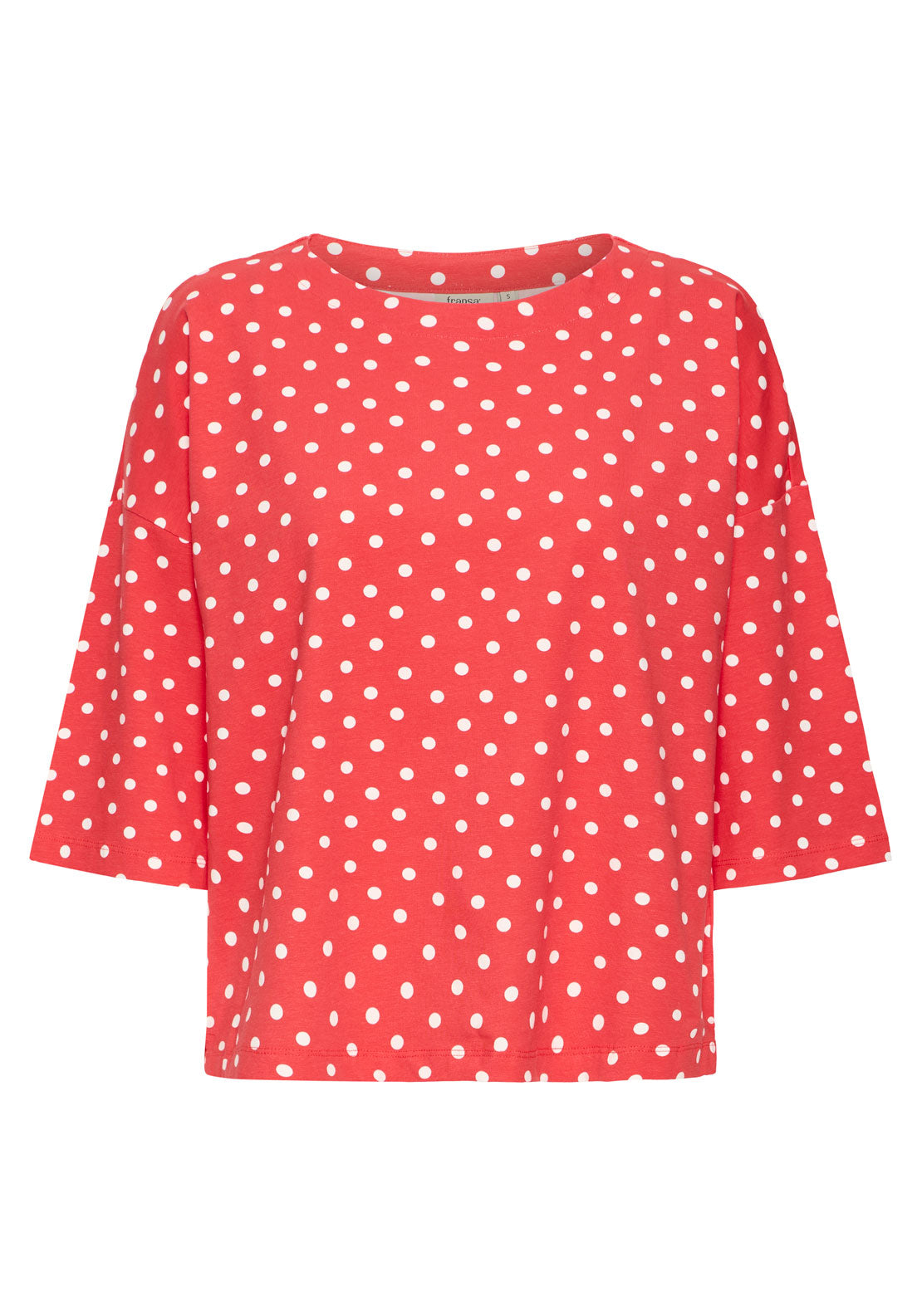 Fransa Pos Long Sleeve T-Shirt - Poinsettia Mix 1 Shaws Department Stores