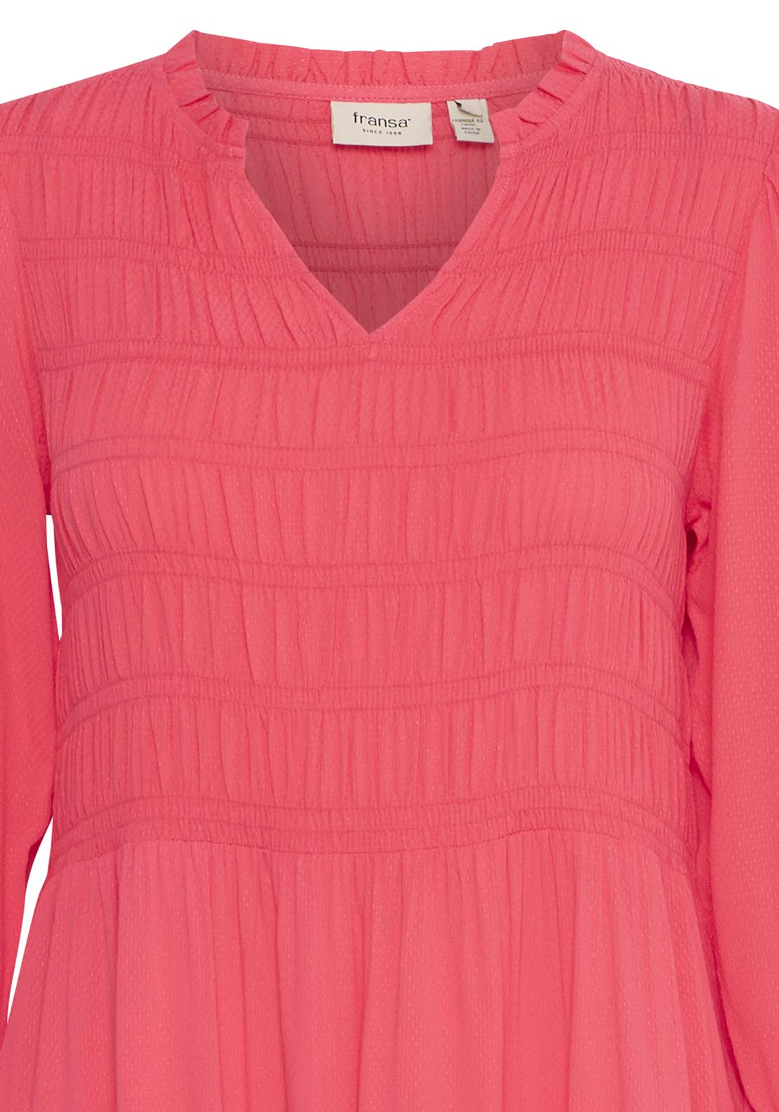 Fransa Light Woven Dress - Pink 6 Shaws Department Stores