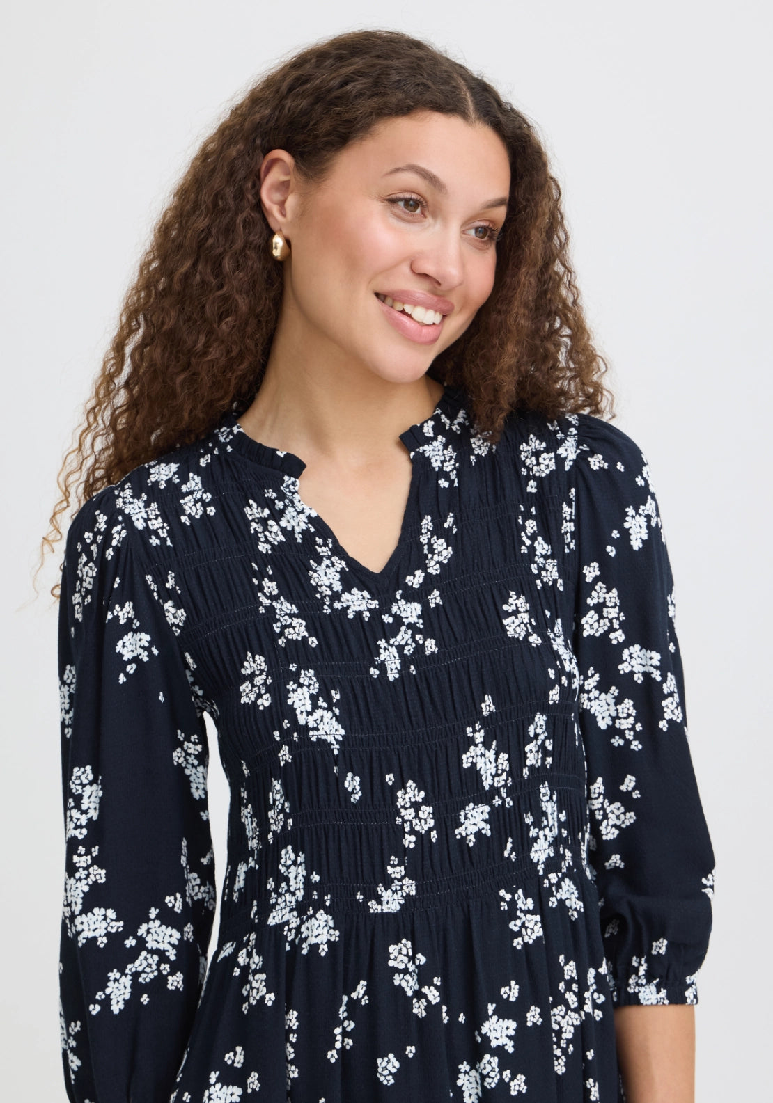 Light Woven Dress - Scatter Floral Salute