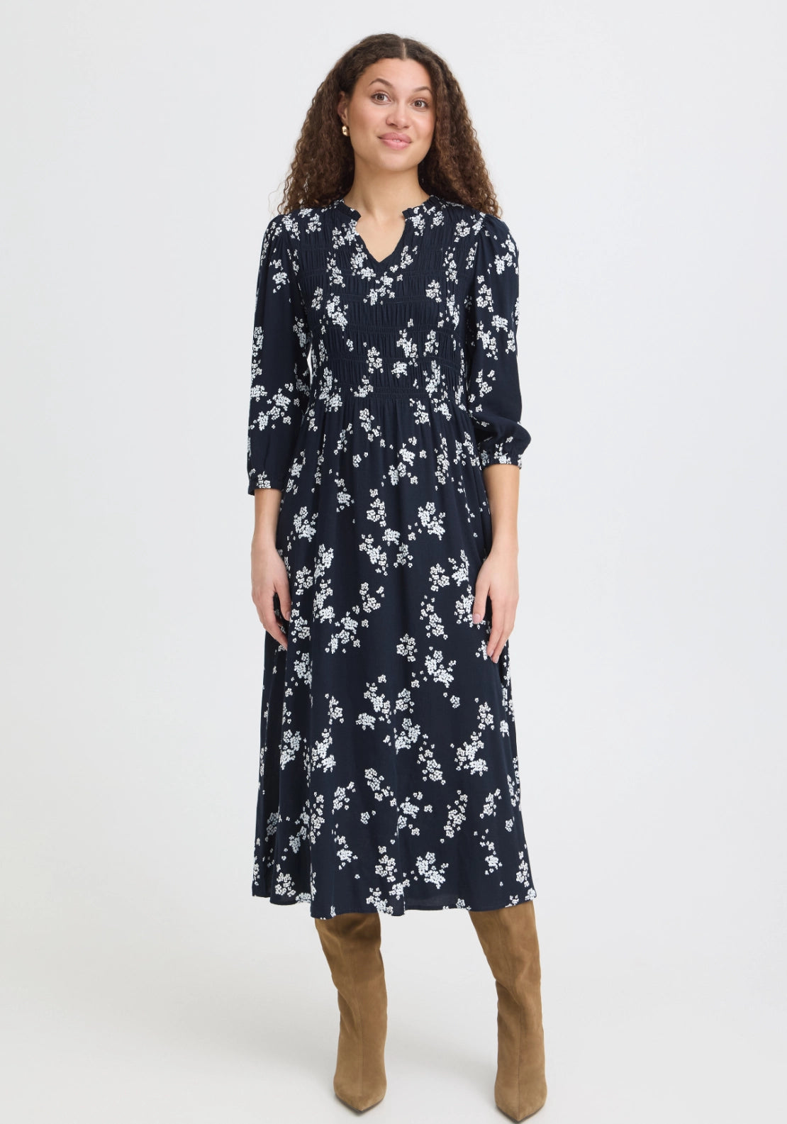 Light Woven Dress - Scatter Floral Salute