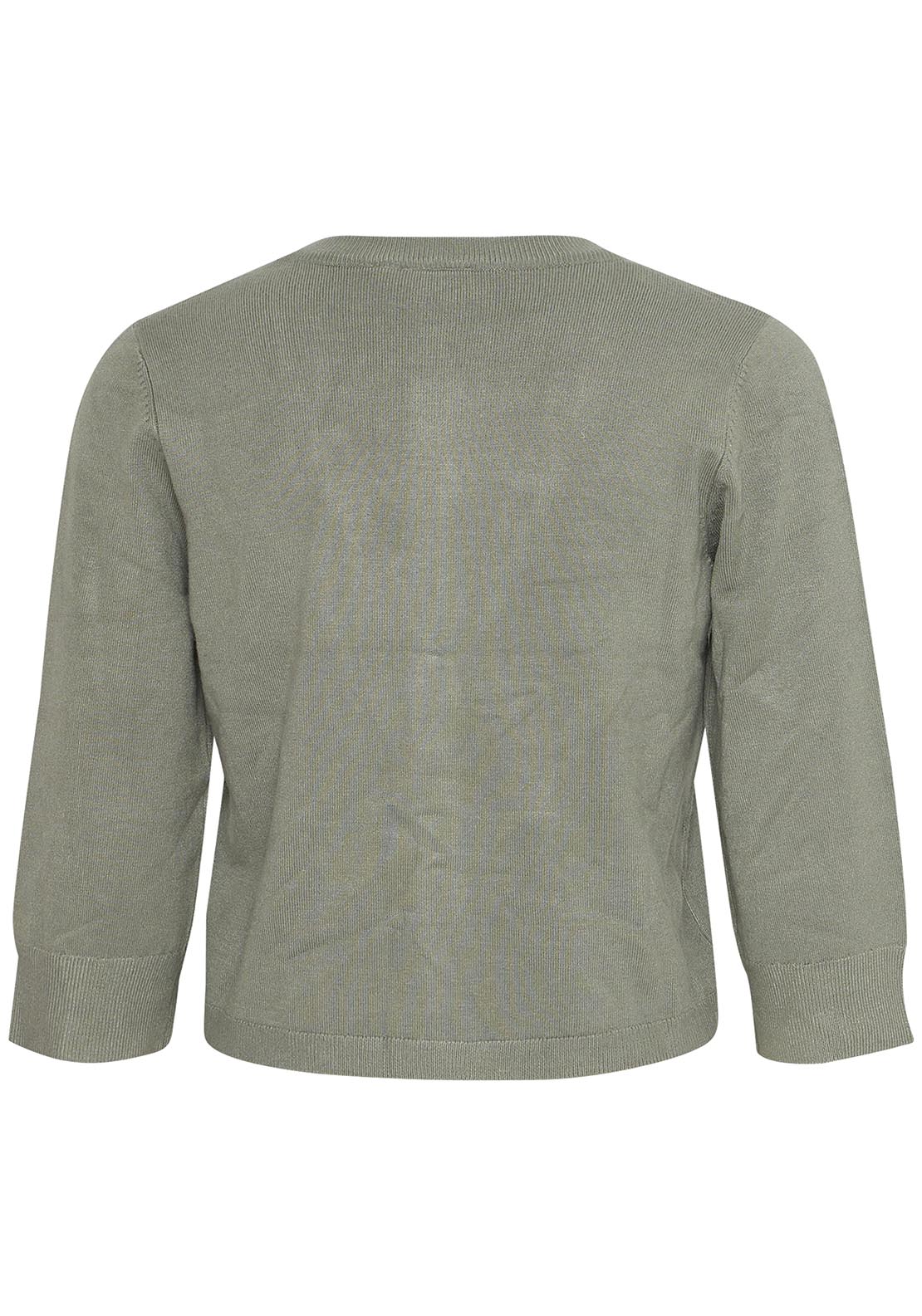 Fransa Casual 3/4 Sleeve Knit Cardigan - Agave Green 7 Shaws Department Stores