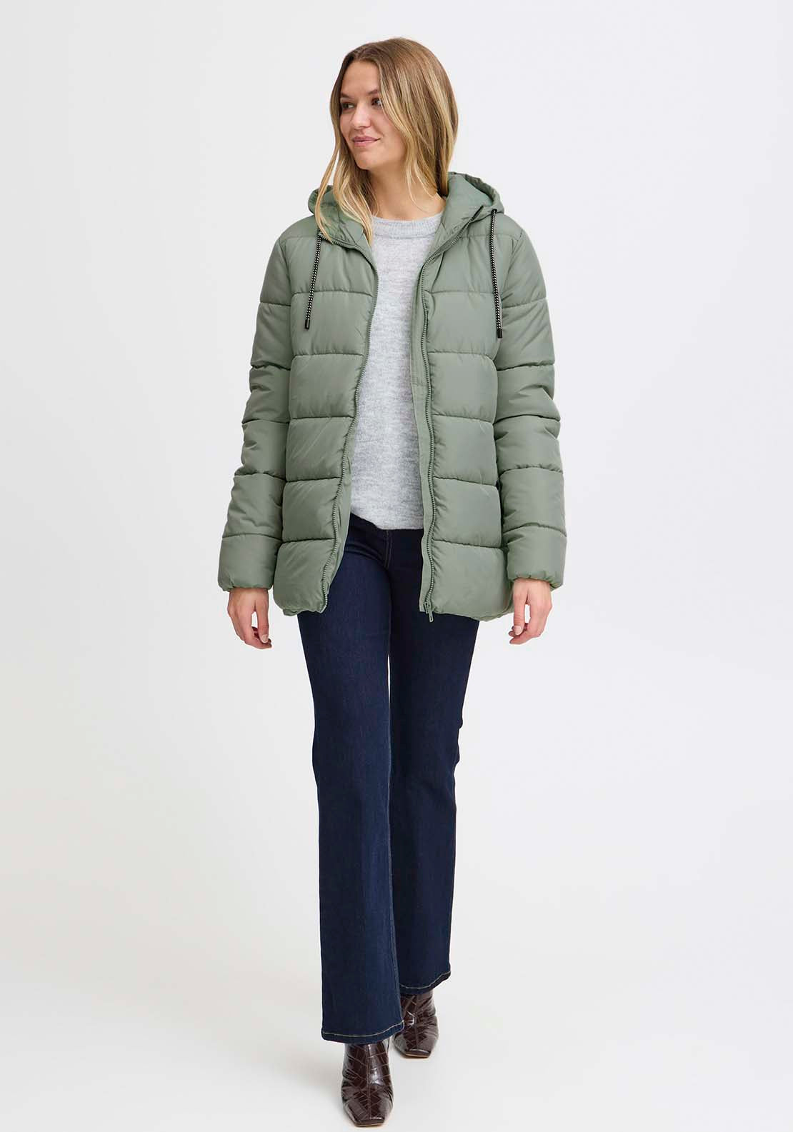 Fransa Long Sleeve Hip Length Jacket - Green Bay 1 Shaws Department Stores