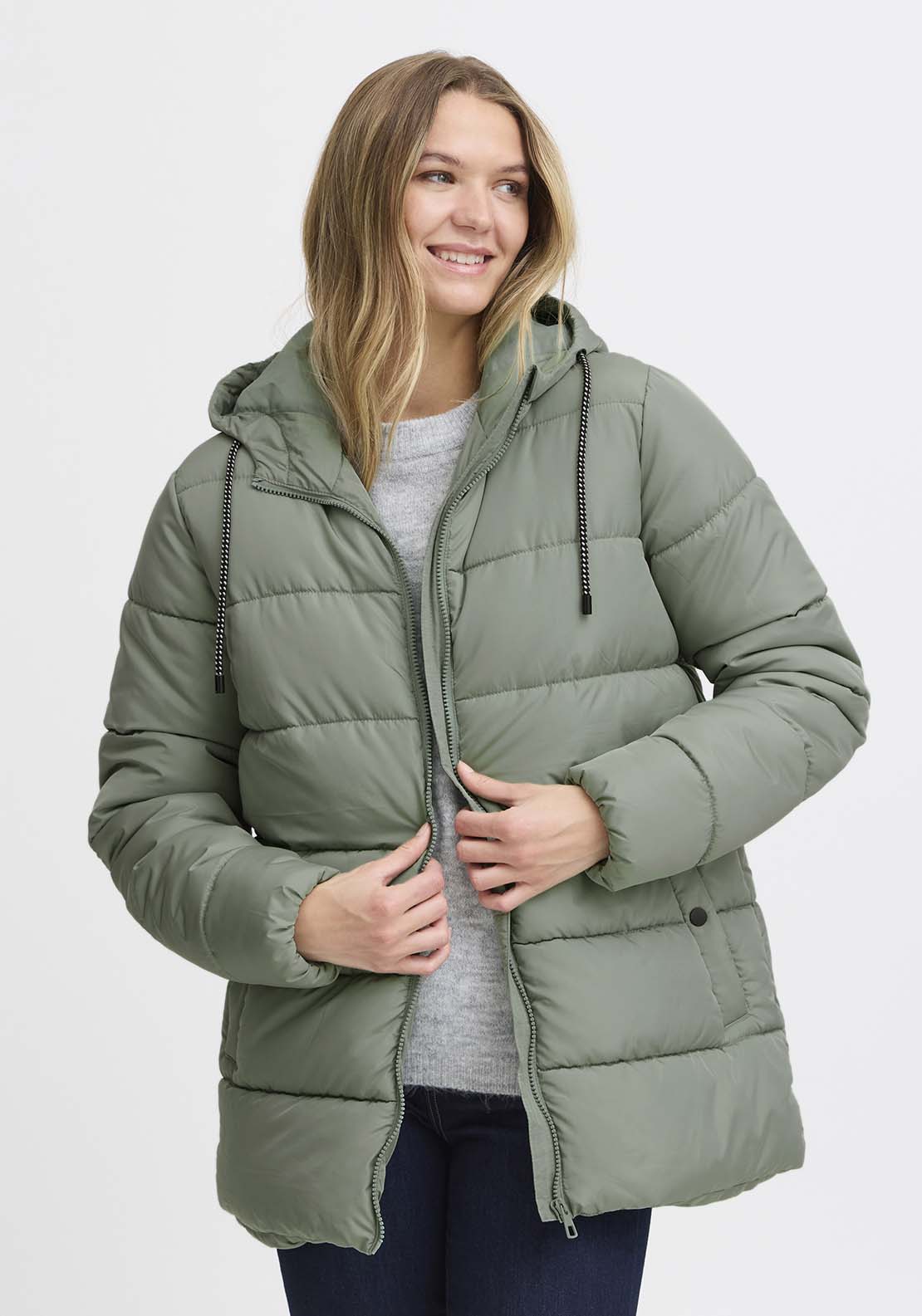 Fransa Long Sleeve Hip Length Jacket - Green Bay 2 Shaws Department Stores