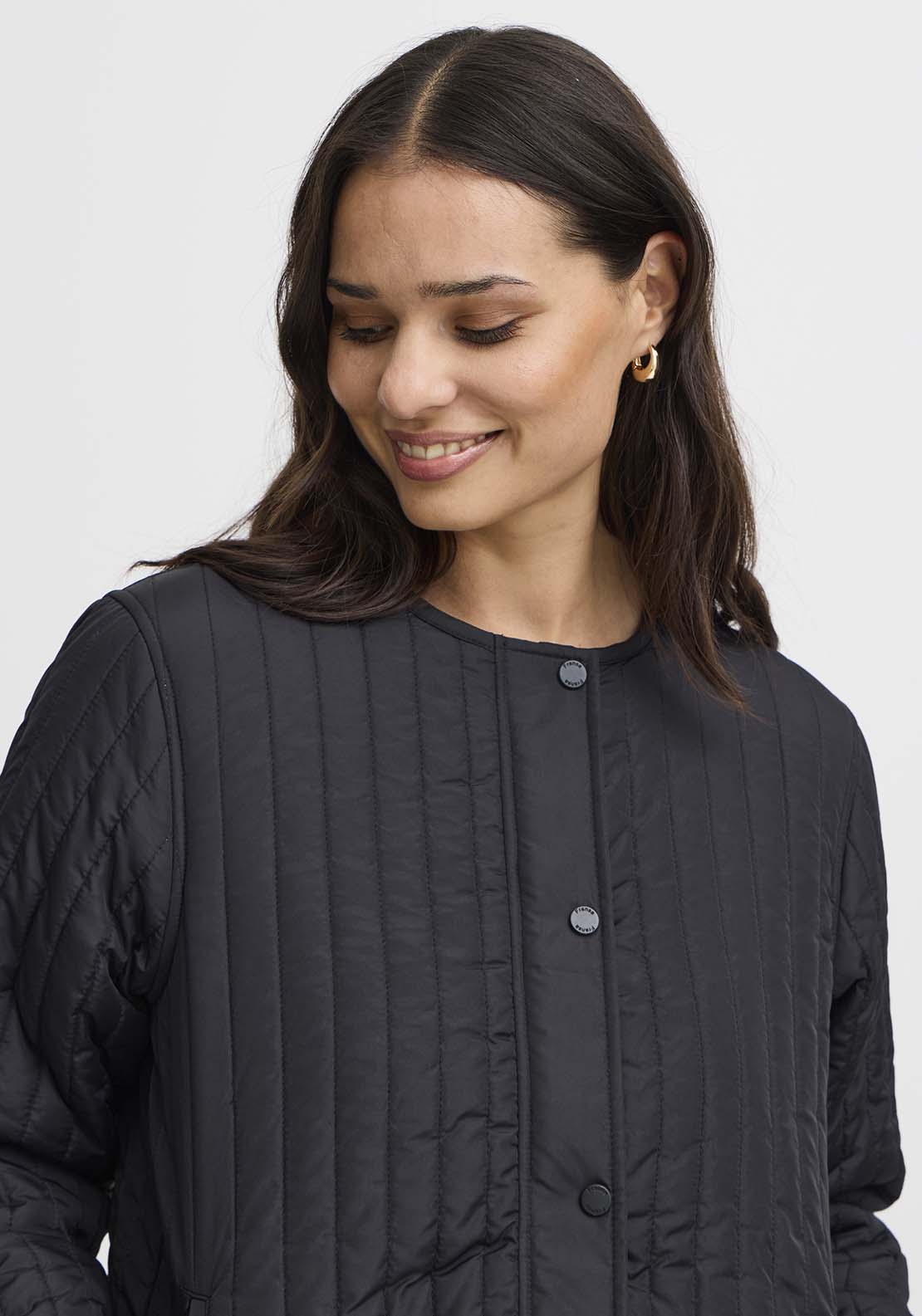 Fransa Long Sleeve Hip Length Jacket - Black 4 Shaws Department Stores