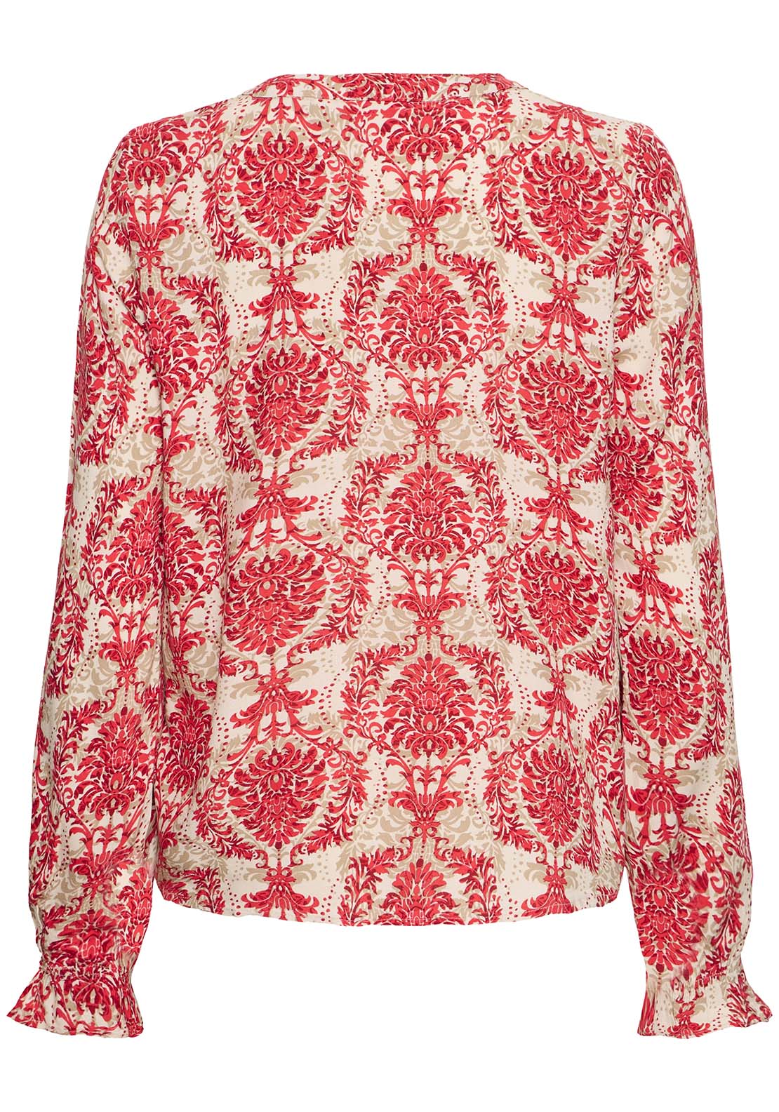 Fransa Long Sleeve Top - Poinsettia Art 2 Shaws Department Stores