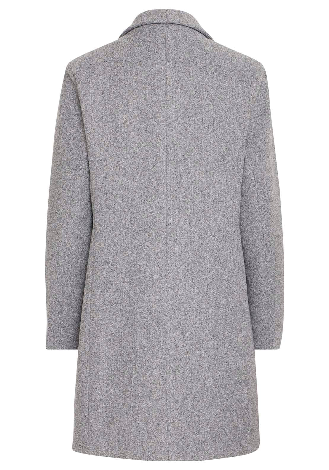 Fransa Midi Coat - Asphalt Melange 7 Shaws Department Stores