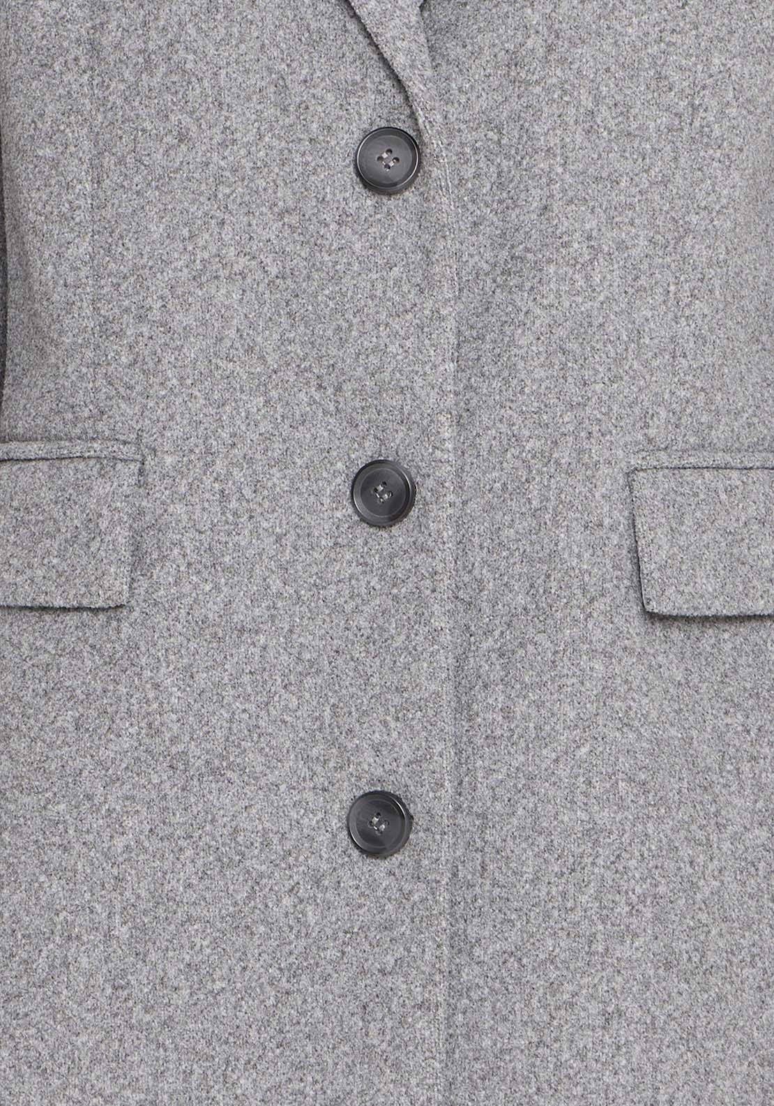 Fransa Midi Coat - Asphalt Melange 6 Shaws Department Stores