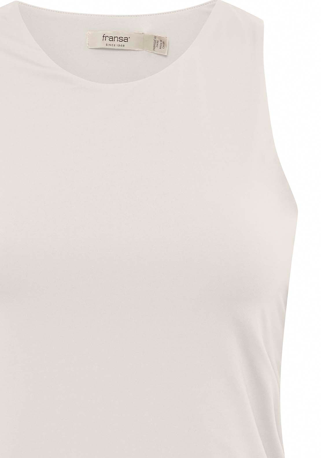 Fransa Sleeveless T-Shirt - Birch 5 Shaws Department Stores
