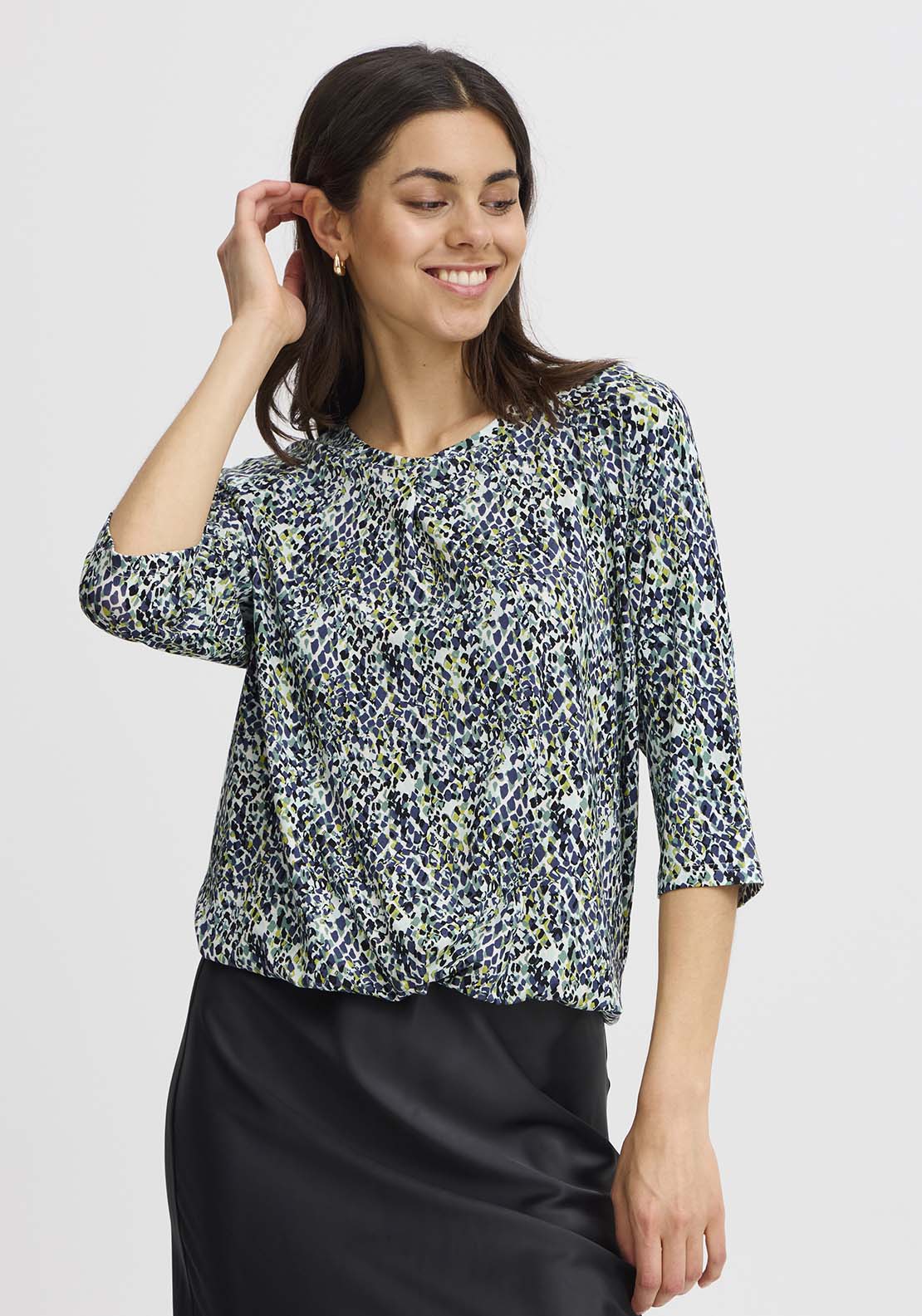 Fransa 3/4 Sleeve T-Shirt - Green Bay 1 Shaws Department Stores