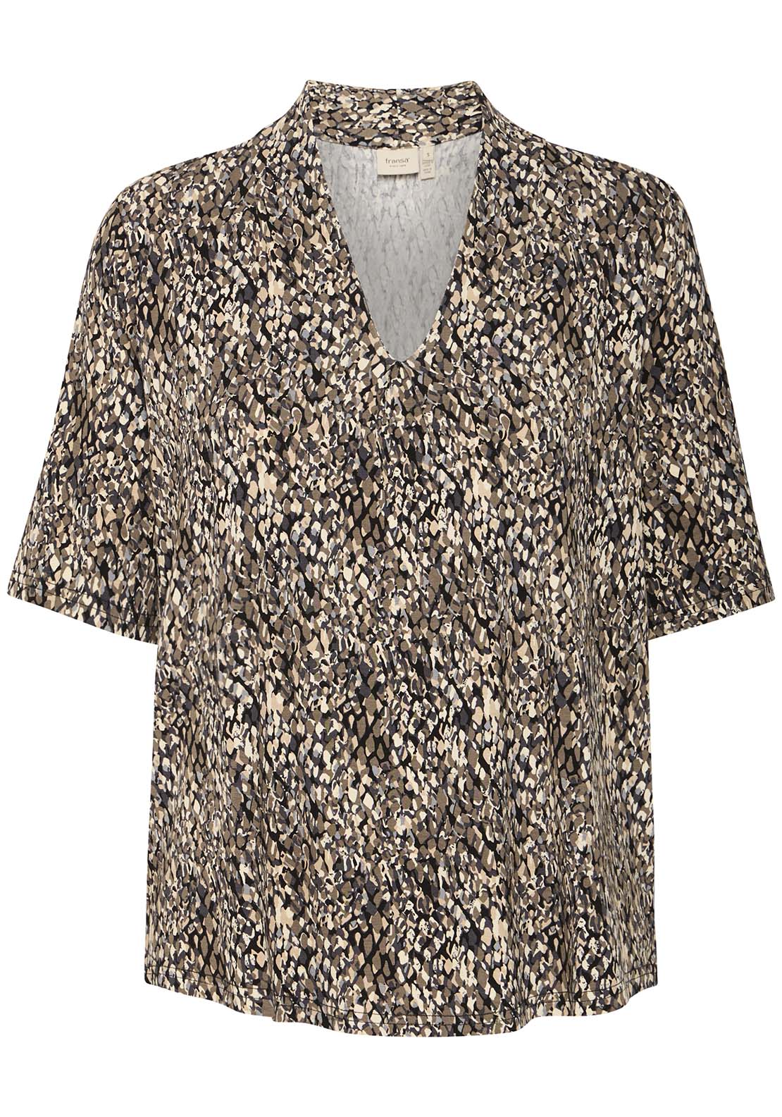 Fransa Short Sleeve T-Shirt - Walnut 1 Shaws Department Stores