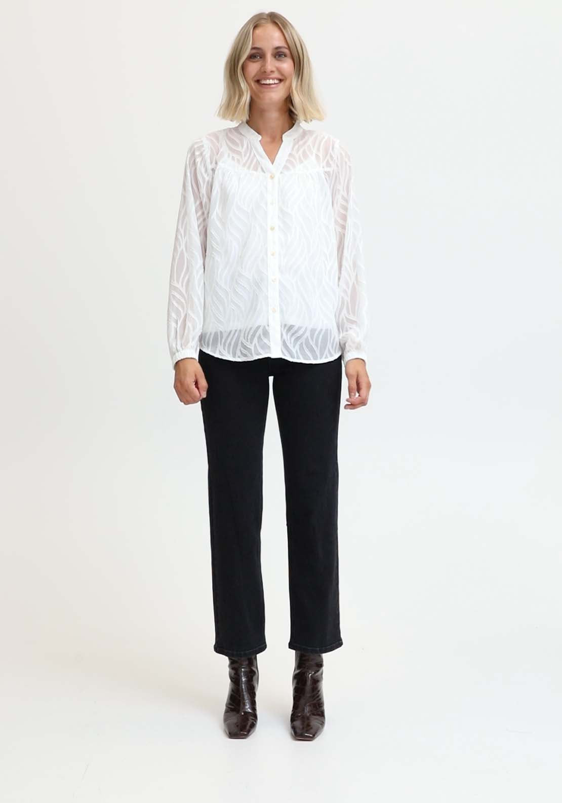 Fransa Long Sleeve Woven Shirt - Antique 6 Shaws Department Stores