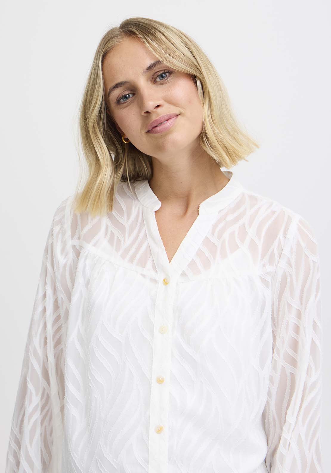 Fransa Long Sleeve Woven Shirt - Antique 3 Shaws Department Stores