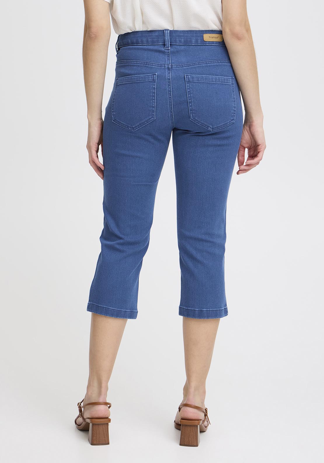Fransa Denim Jeans - Mid Blue Denim 3 Shaws Department Stores