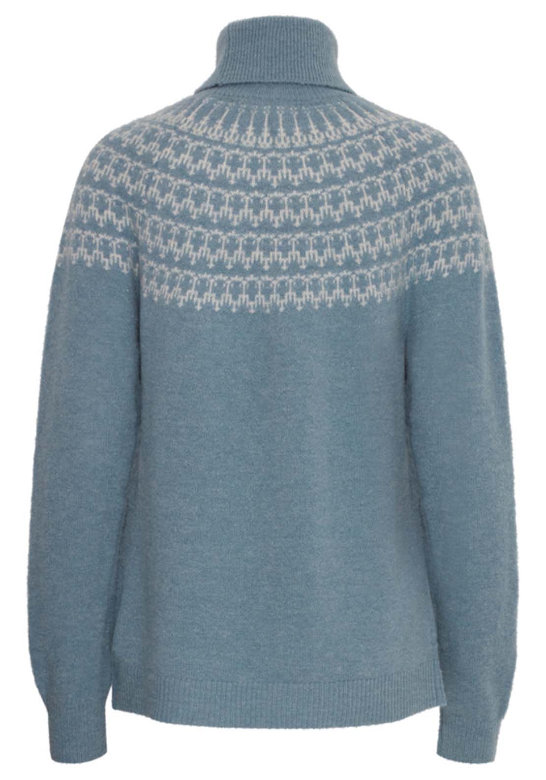 Fransa Long Sleeve Knit Pullover - Citadel Mix 3 Shaws Department Stores