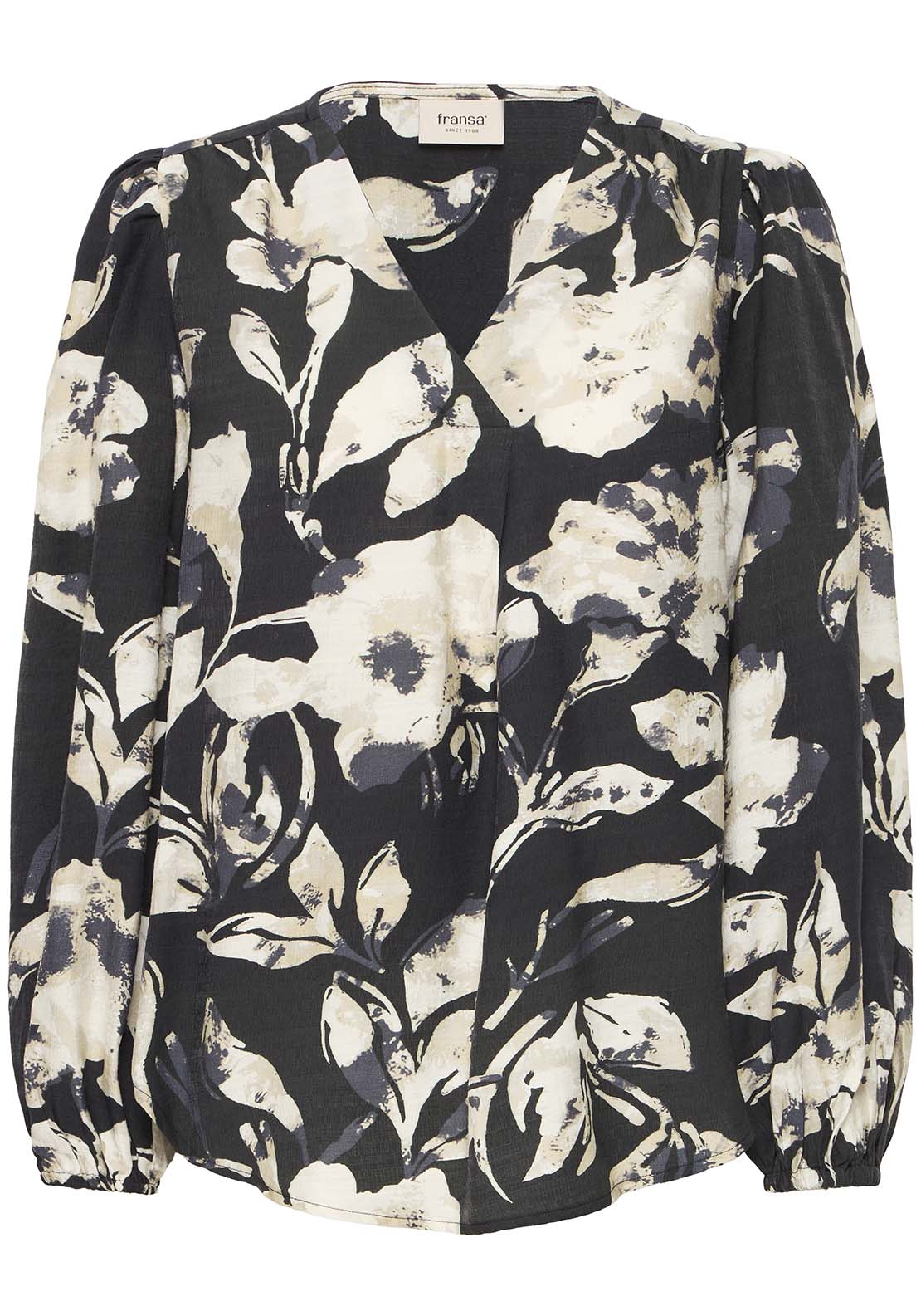 Long Sleeve Blouse - Dis Floral Black