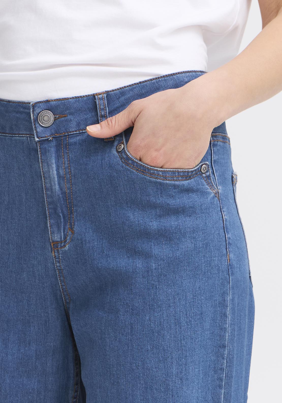 Fransa Denim Wide Leg Jeans - Denim 3 Shaws Department Stores